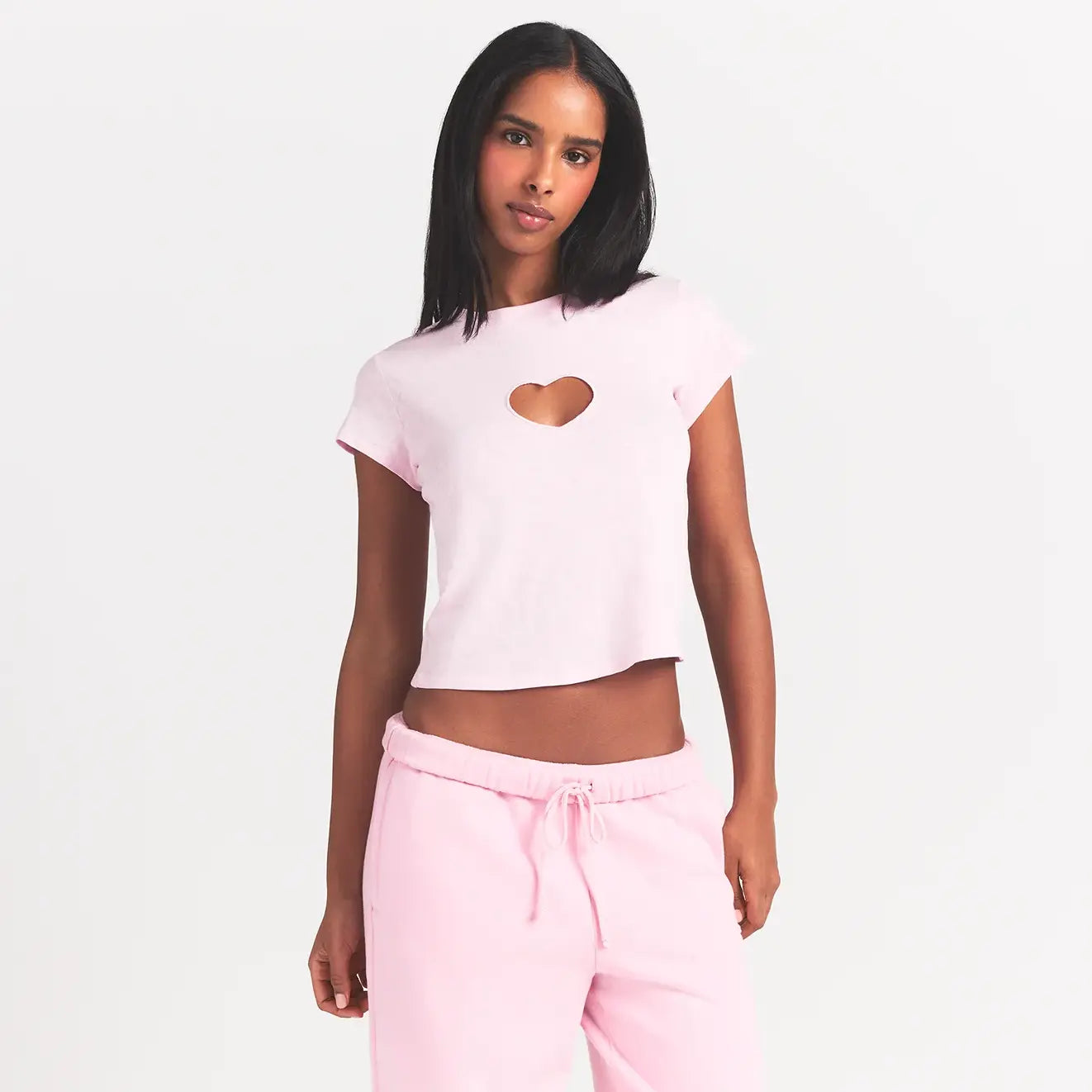 WORN IN JERSEY HEART BABY TEE | BABY PINK - Image 4
