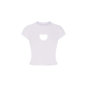 WORN IN JERSEY HEART BABY TEE | SNOW