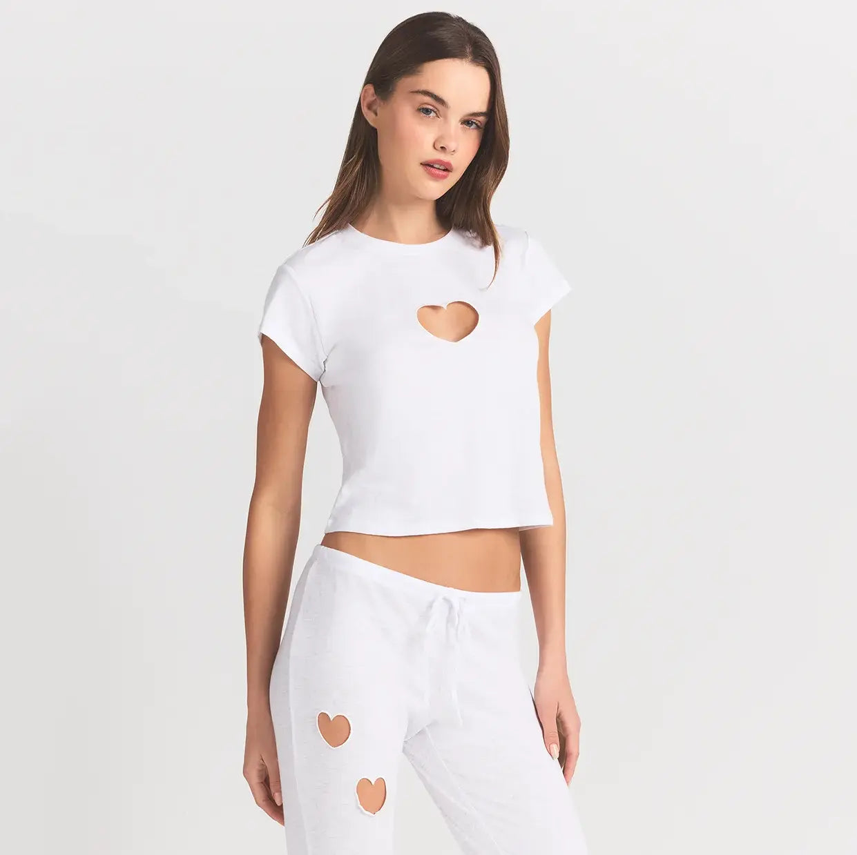 WORN IN JERSEY HEART BABY TEE | SNOW - Image 4