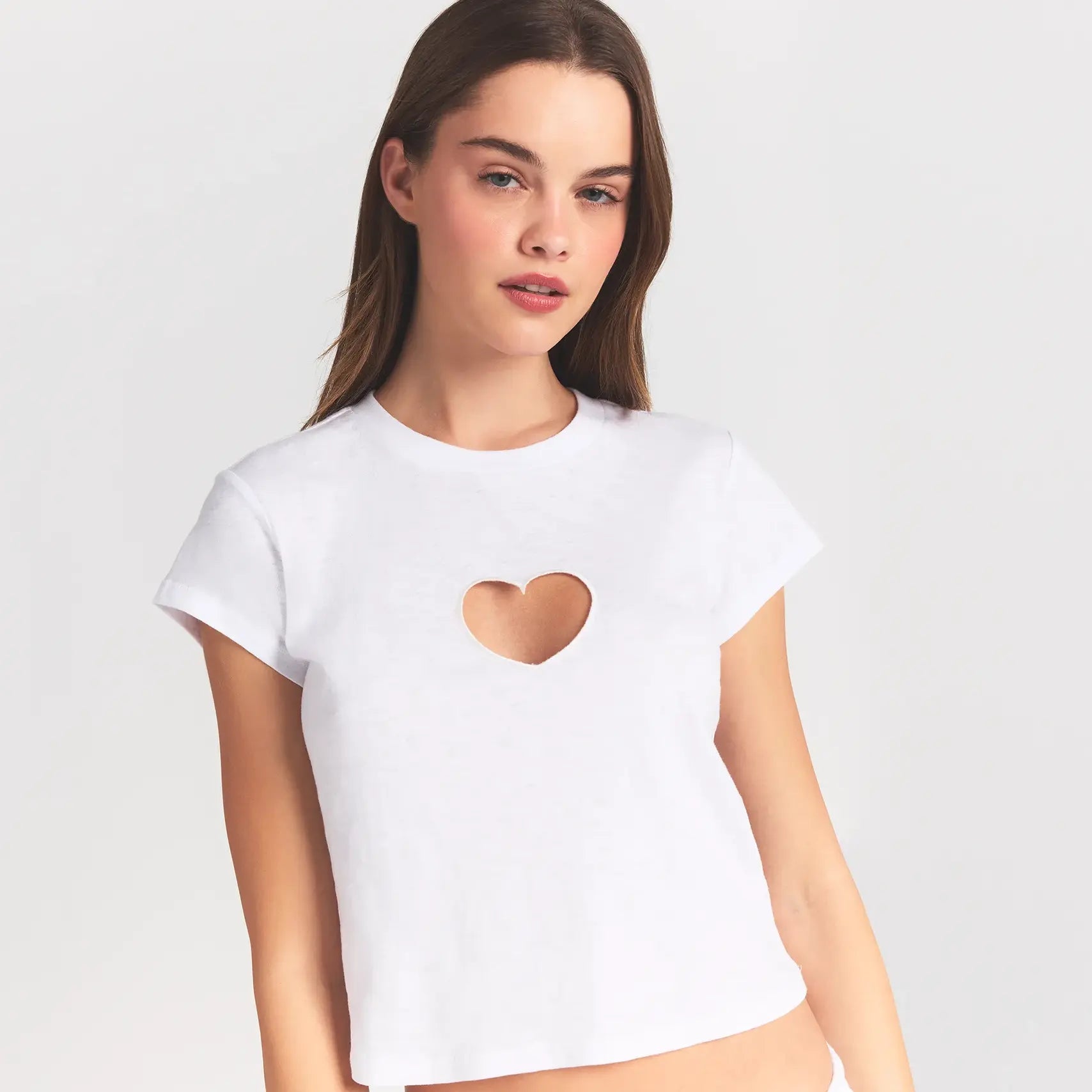 WORN IN JERSEY HEART BABY TEE | SNOW - Image 3