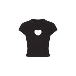 WORN IN JERSEY HEART BABY TEE | WASHED ONYX
