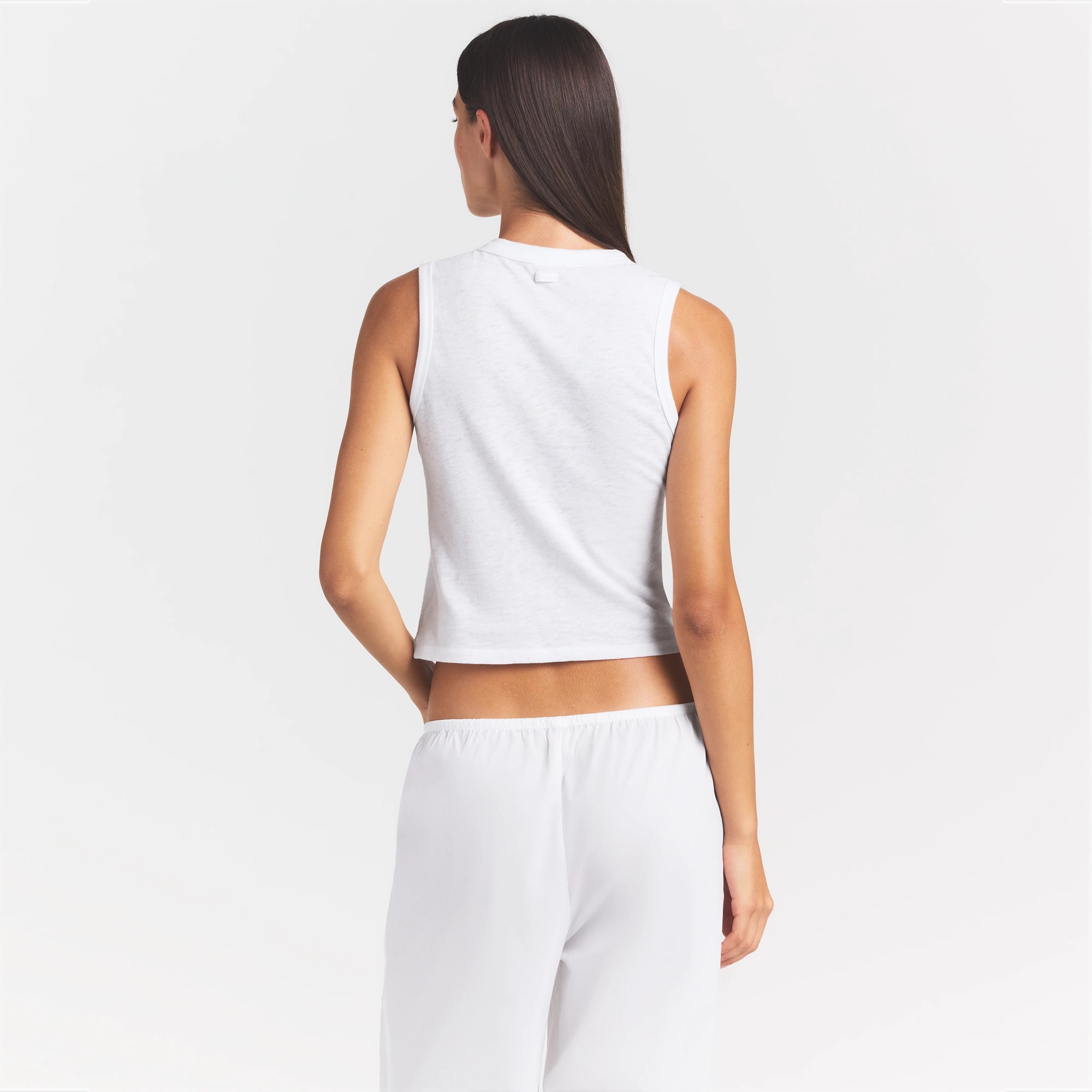 WORN IN JERSEY HIGH CREW TANK | SNOW - Image 4