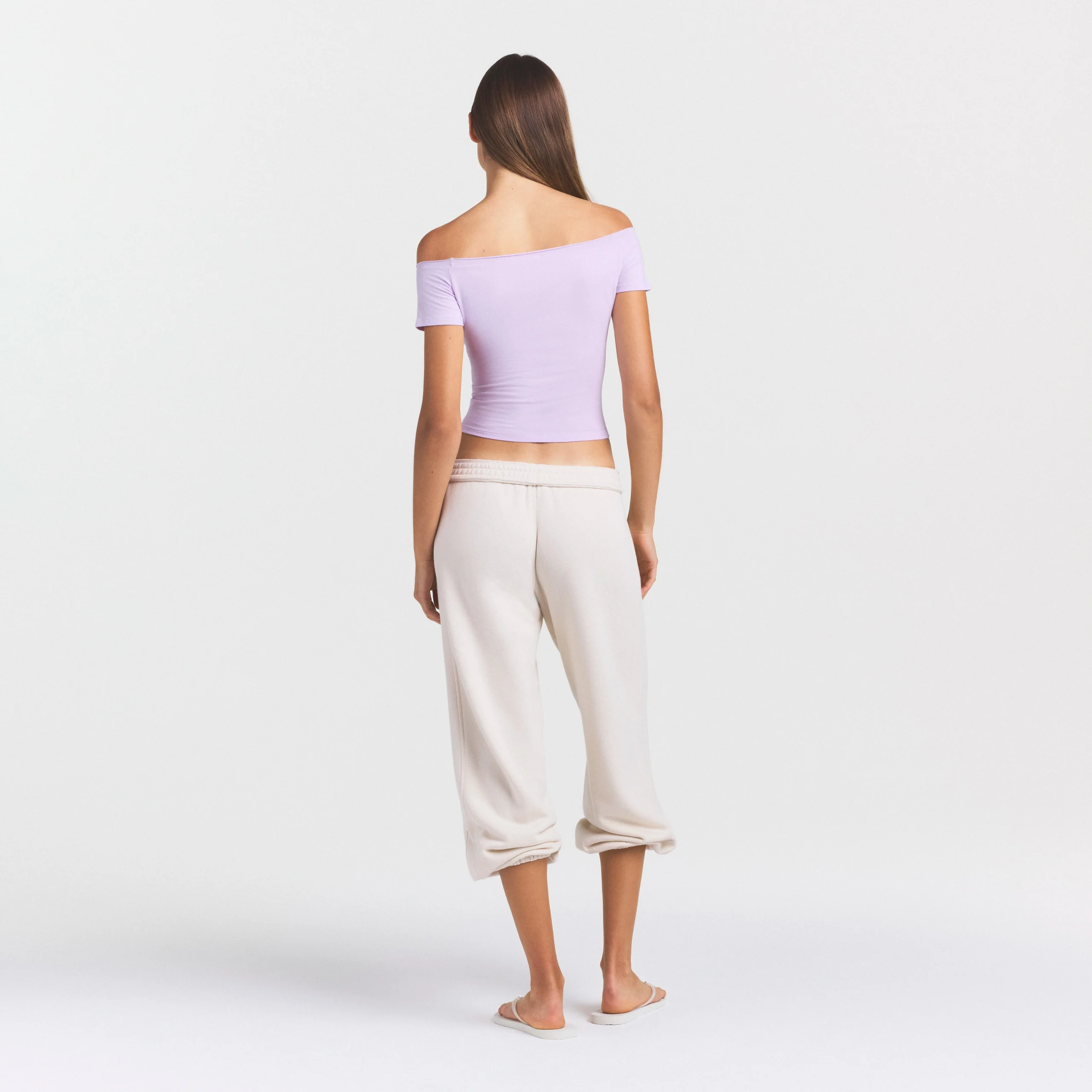 COTTON JERSEY OFF THE SHOULDER TOP | SUGAR PLUM - Image 4