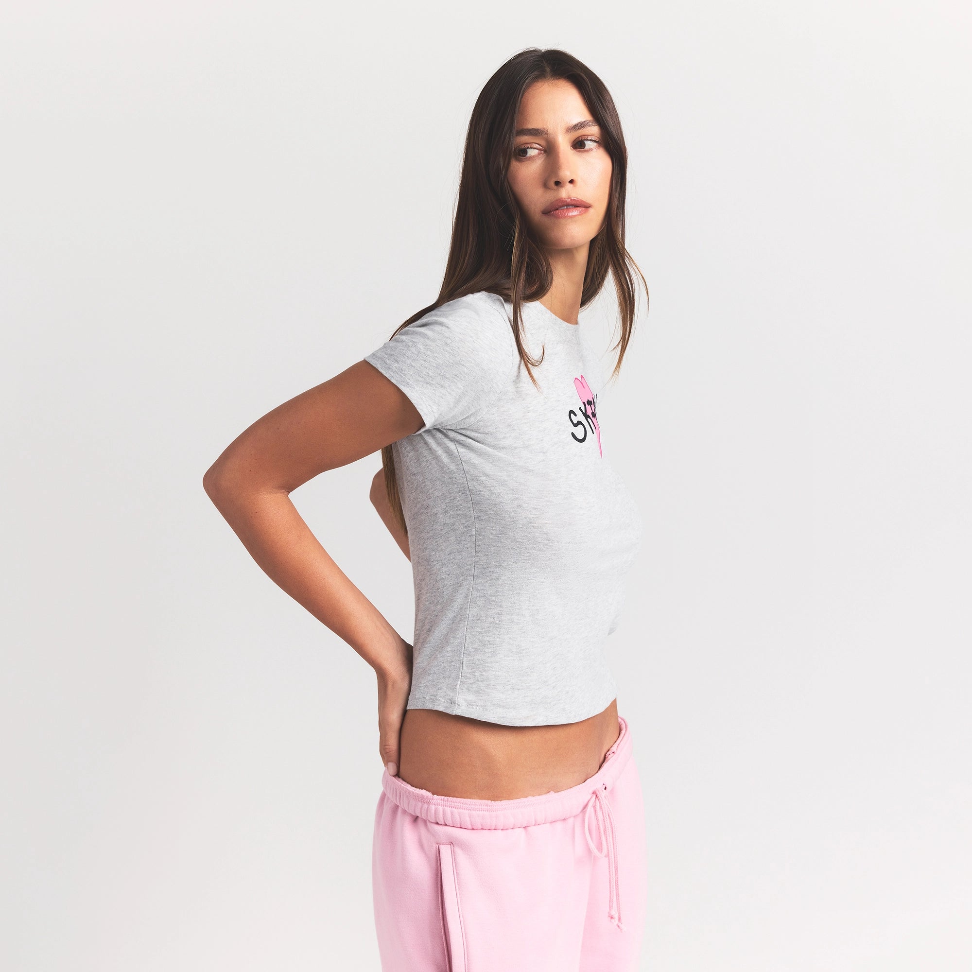 WORN IN JERSEY T-SHIRT | LIGHT HEATHER GREY SKIMS HEART - Image 4