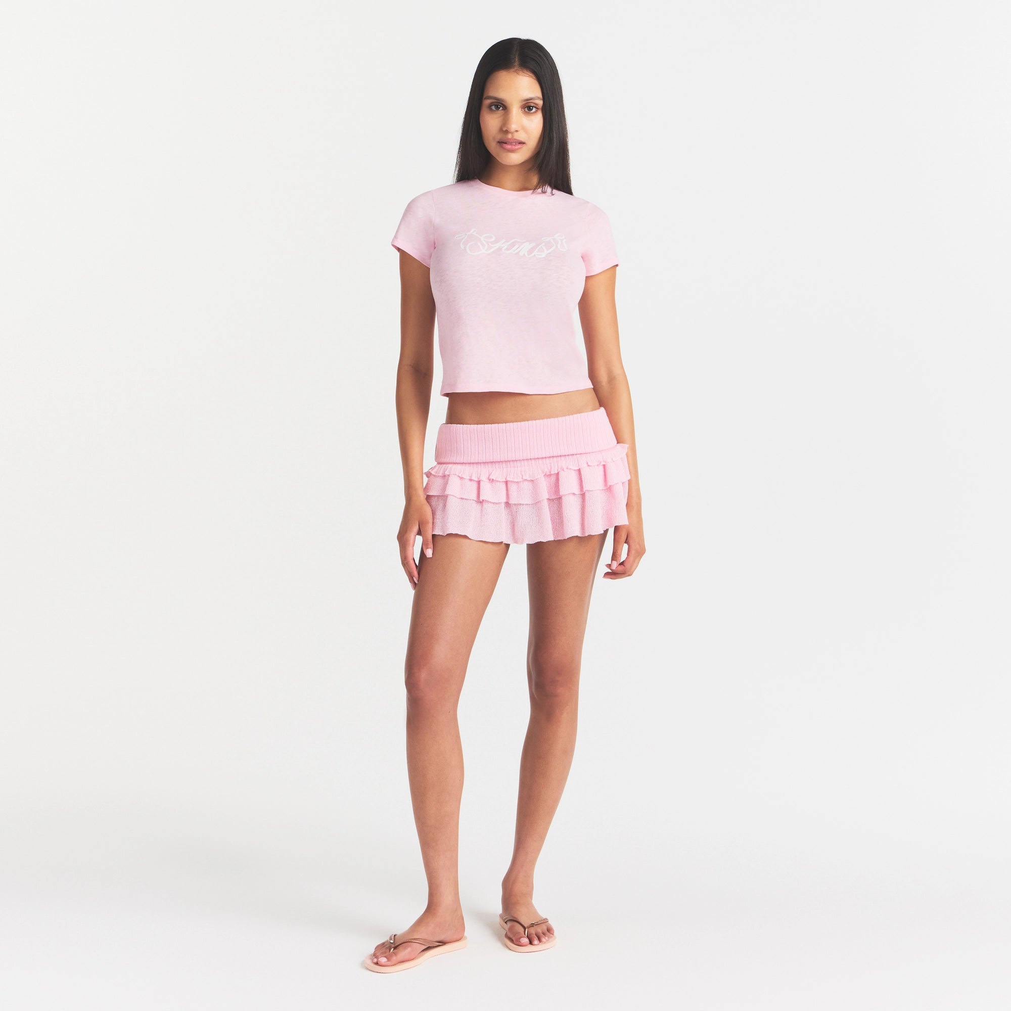 WORN IN JERSEY T-SHIRT | PEONY SKIMS BOW - Image 2