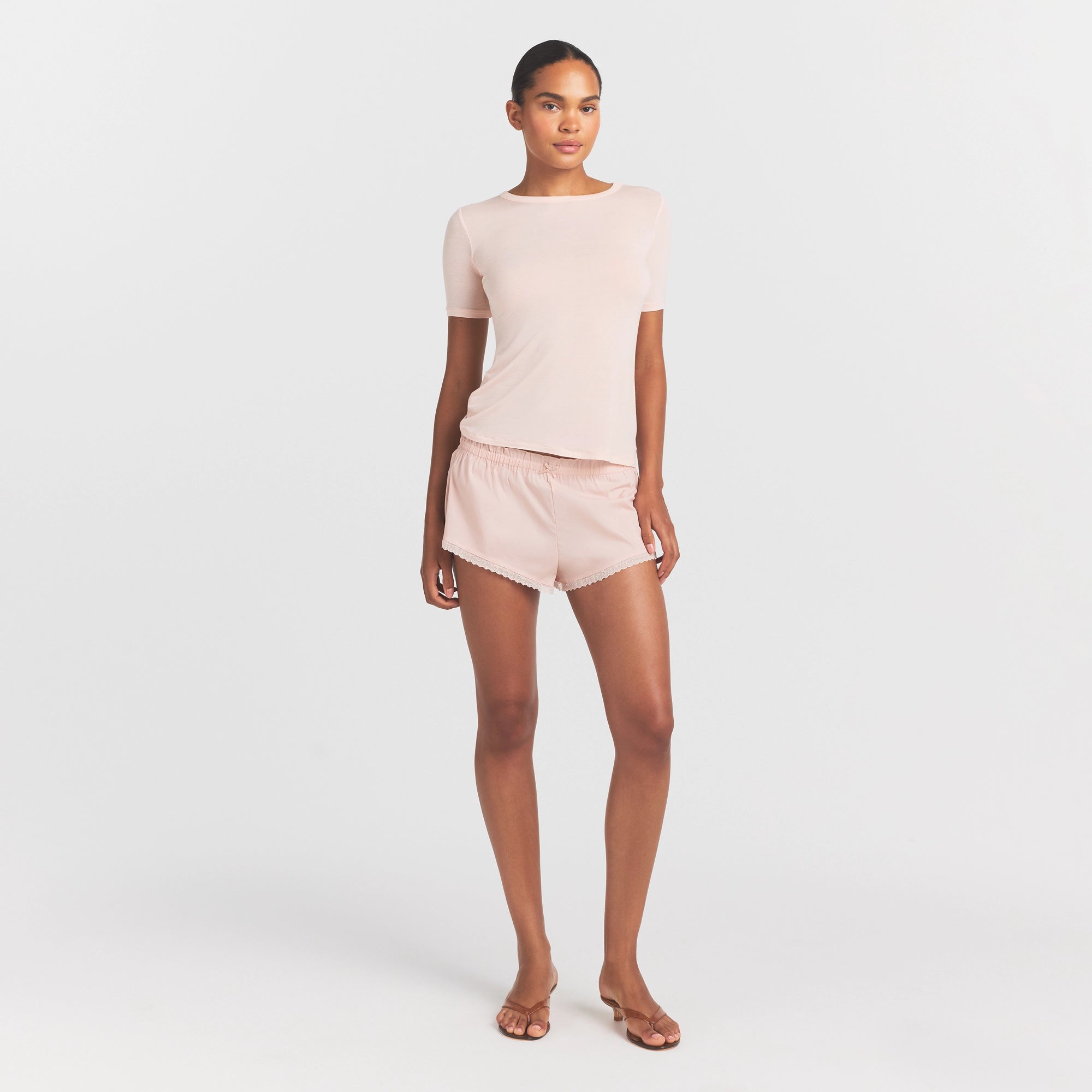 SHEER MODAL LONG T-SHIRT | PRIMROSE - Image 2