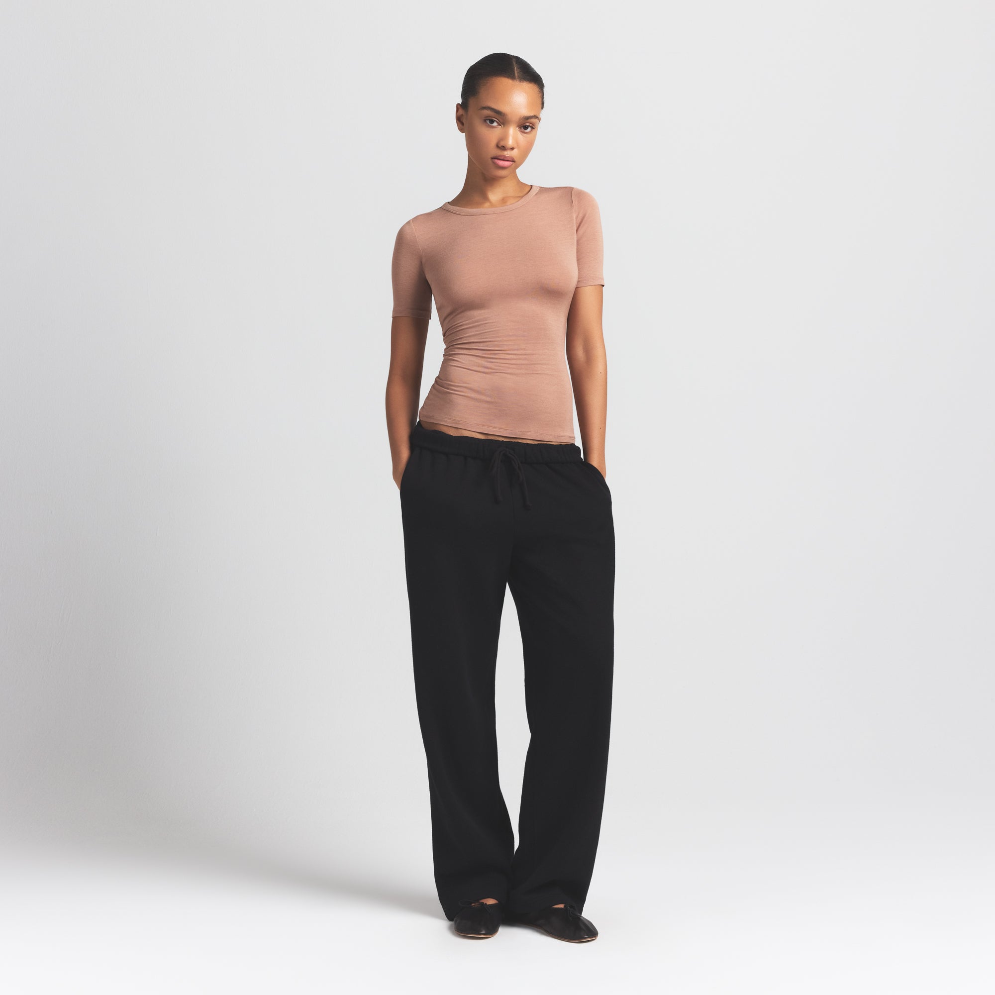 SHEER MODAL LONG T-SHIRT | SIENNA - Image 2