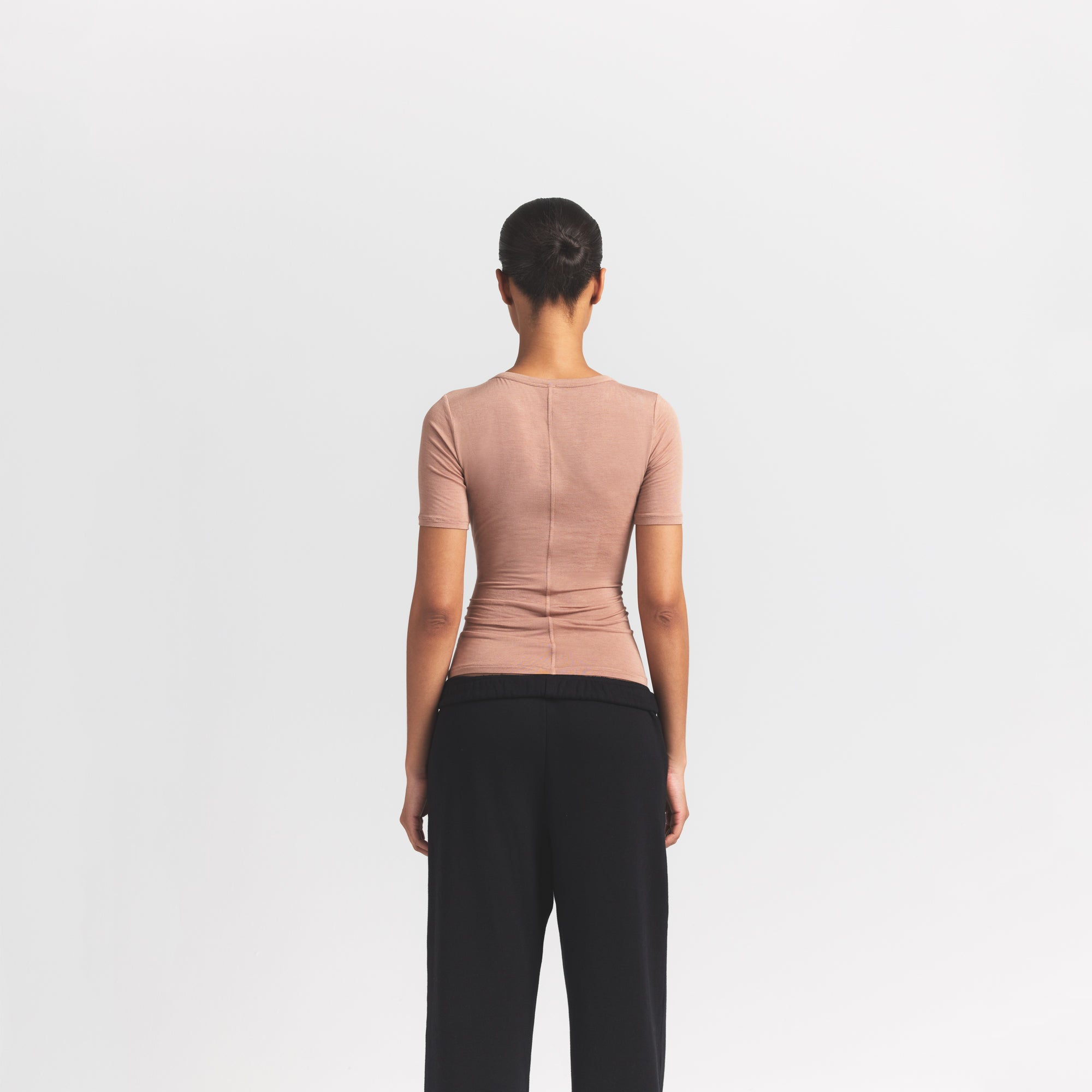 SHEER MODAL LONG T-SHIRT | SIENNA - Image 5
