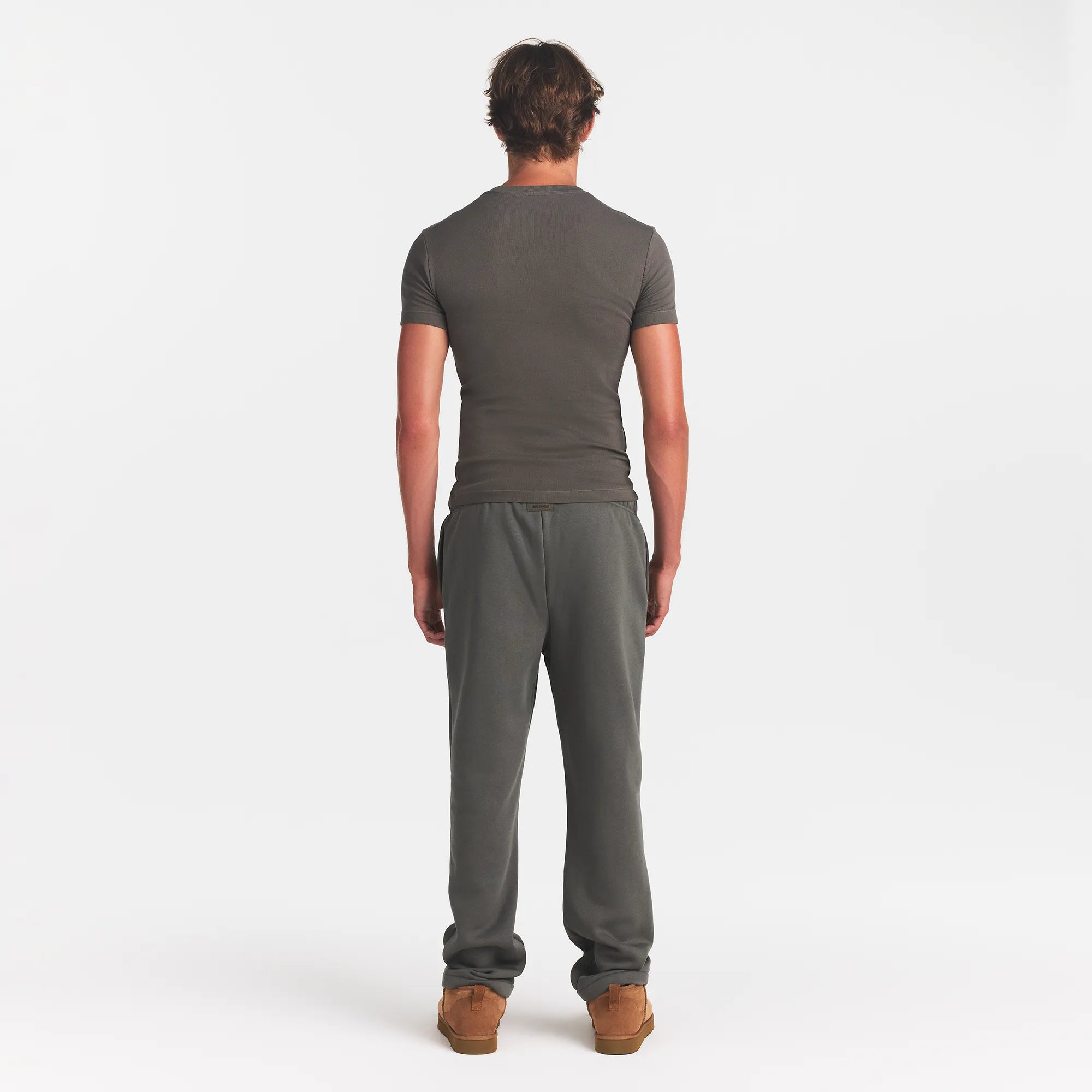 SKIMS COTTON RIB MENS T-SHIRT | JUNGLE - Image 3