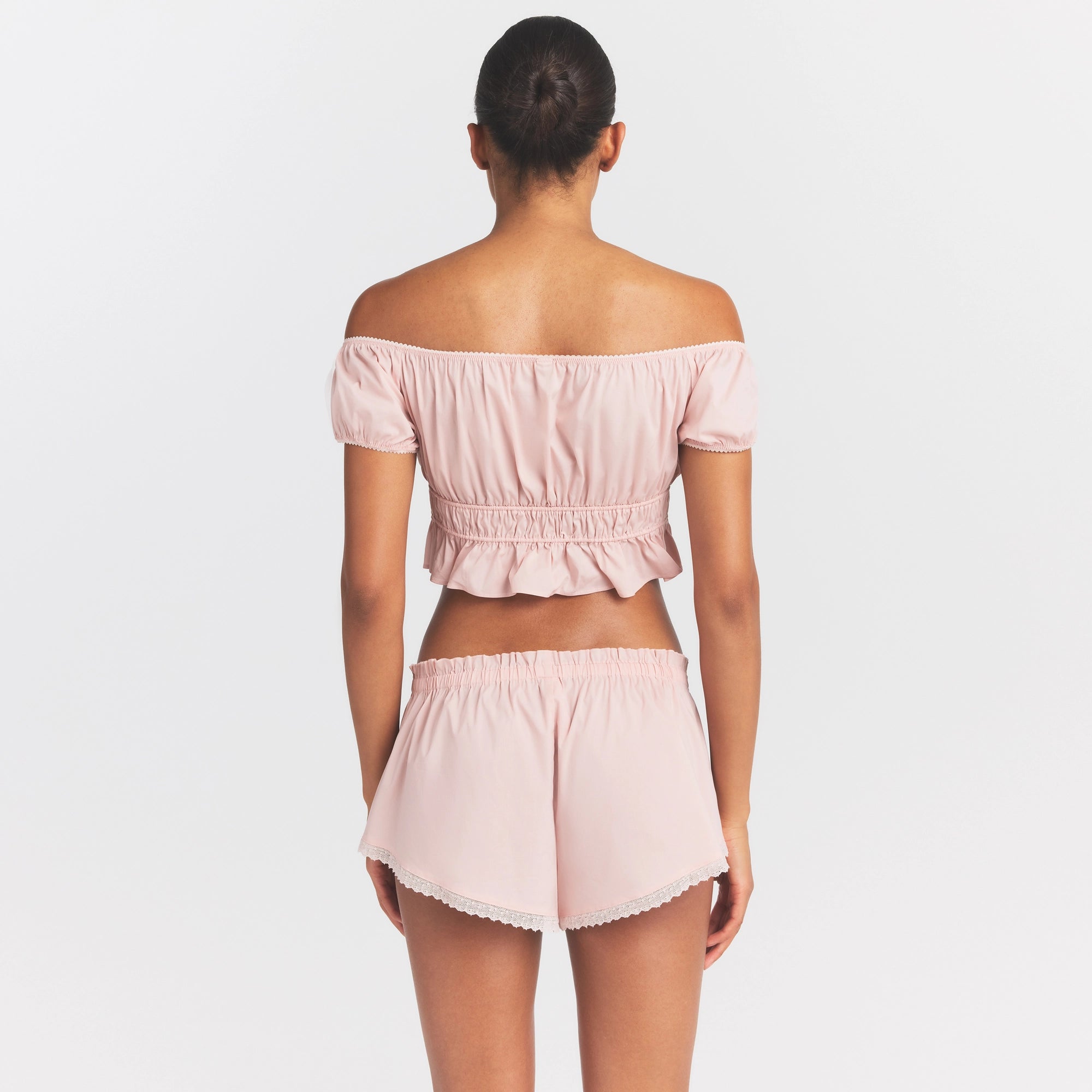 POPLIN APPAREL OFF THE SHOULDER TOP | DUSTY PINK - Image 4