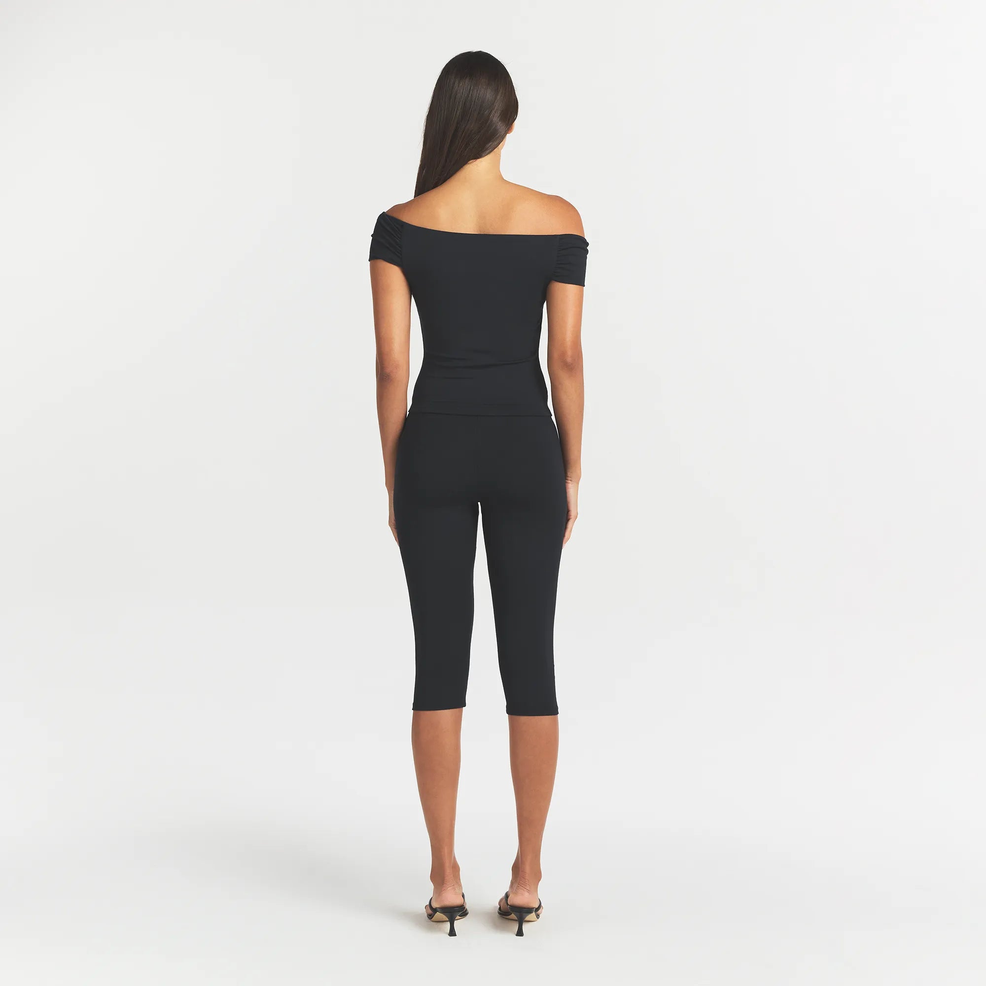 SMOOTH LAYERS ASYMMETRICAL OFF THE SHOULDER TOP | OBSIDIAN - Image 4