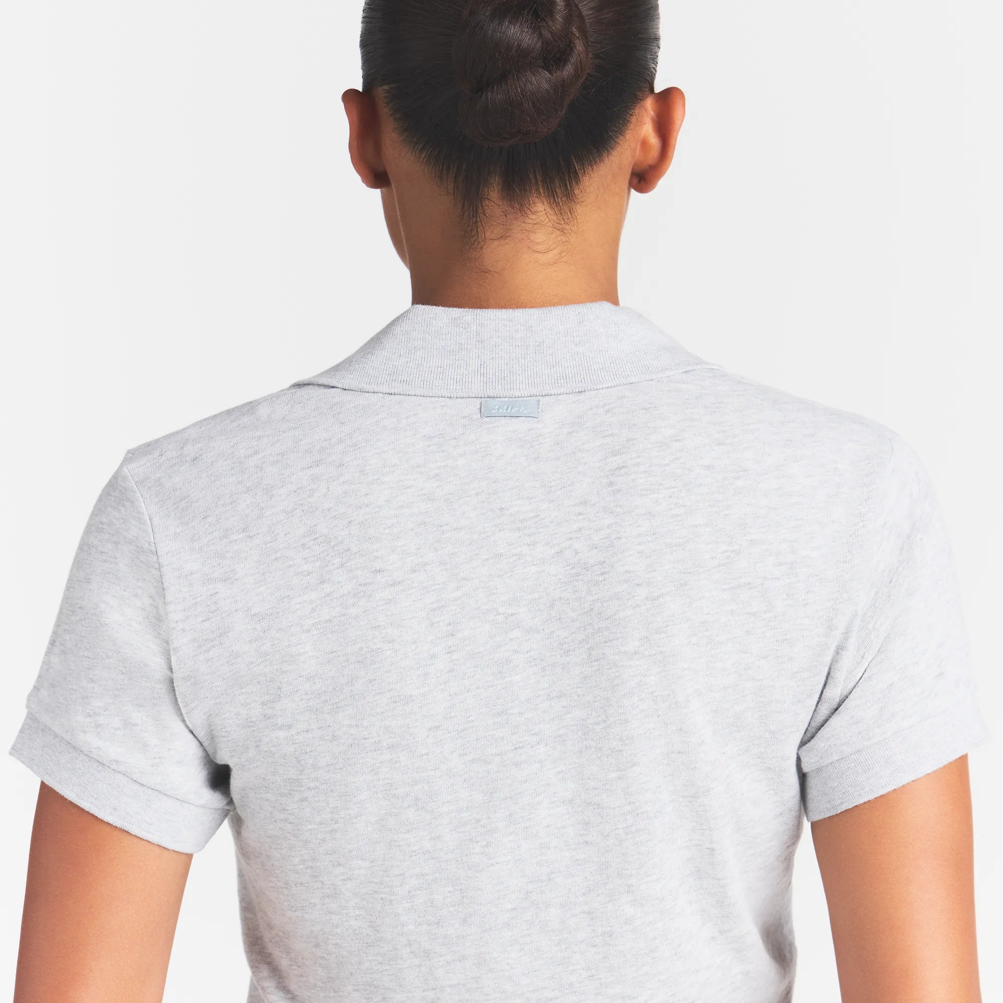WORN IN JERSEY POLO | LIGHT HEATHER GREY - Image 5