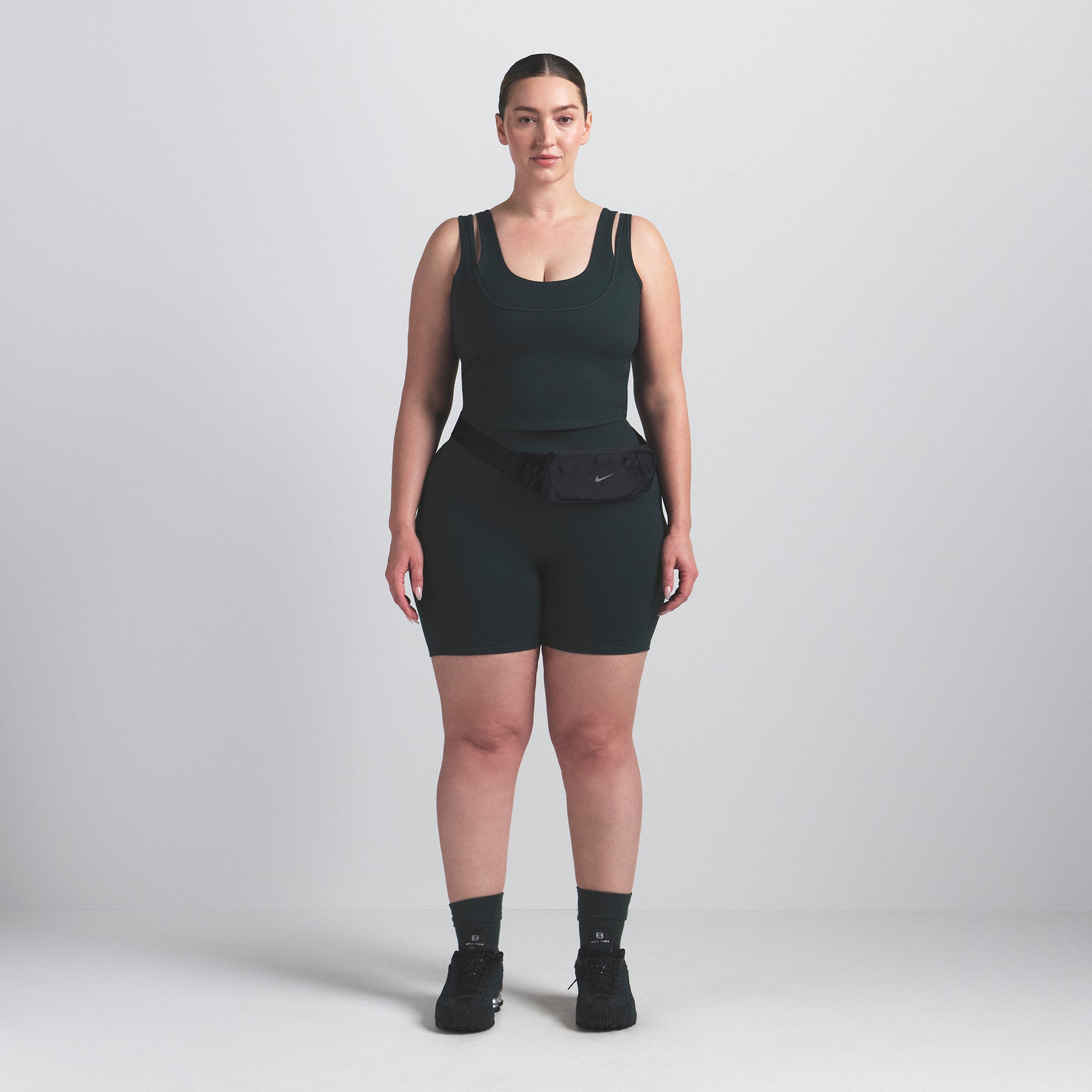 NikeSKIMS MATTE DOUBLE STRAP SCOOP TANK | DARK TEAL - Image 7