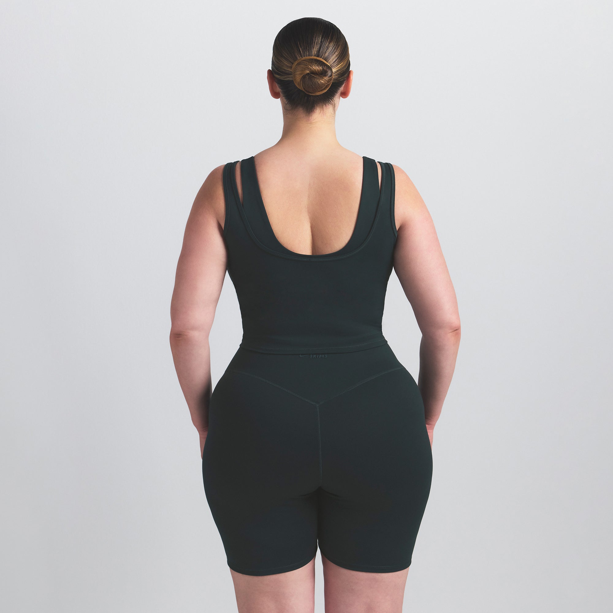 NikeSKIMS MATTE DOUBLE STRAP SCOOP TANK | DARK TEAL - Image 8