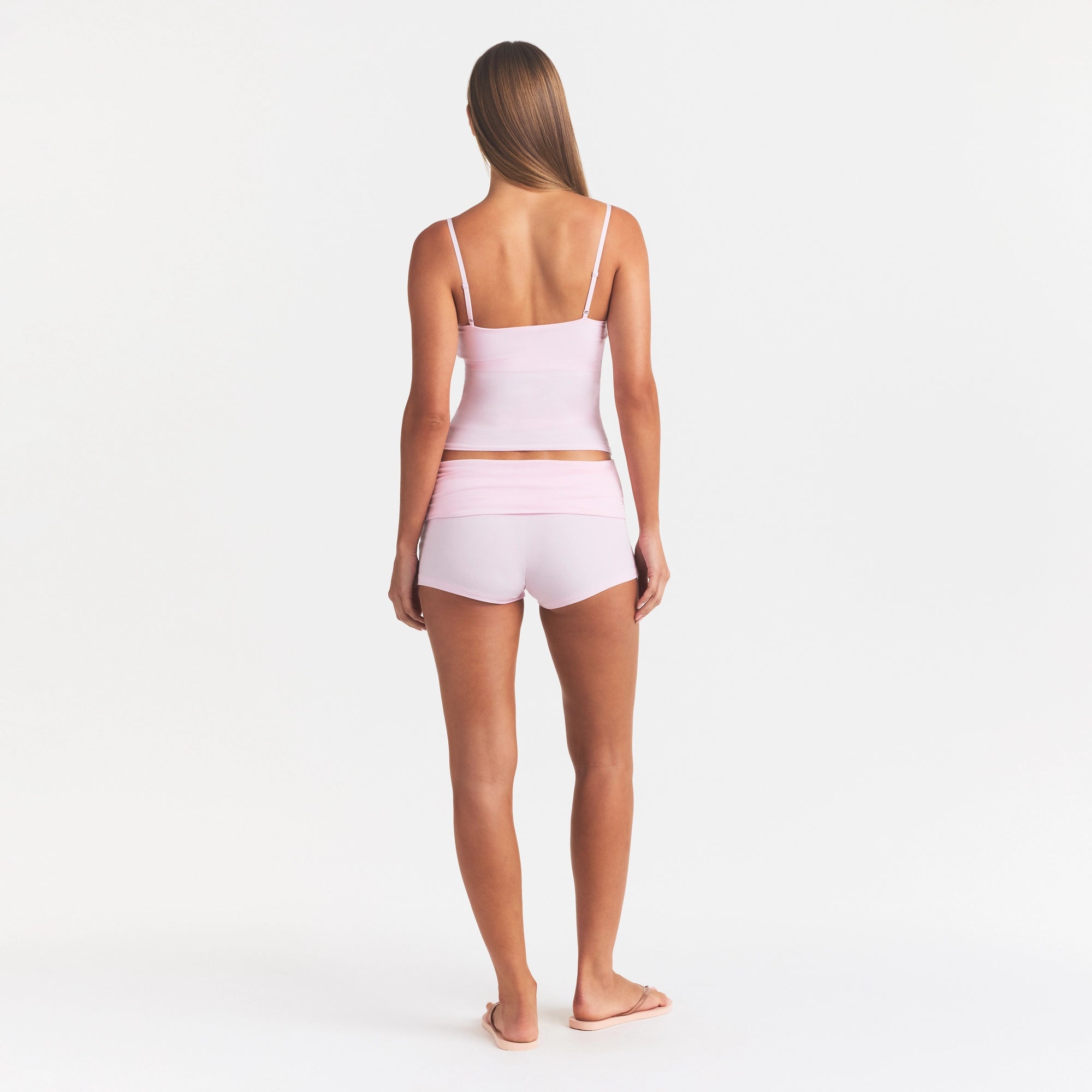 COTTON JERSEY SCOOP NECK CAMI | CHERRY BLOSSOM - Image 4