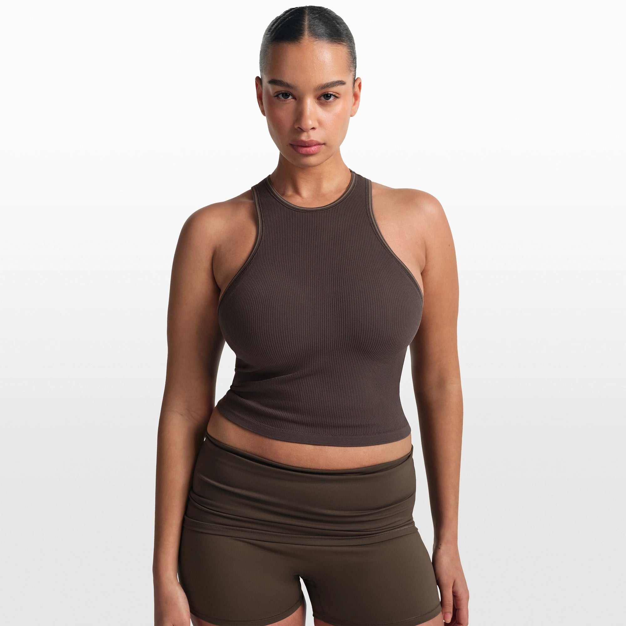 NikeSKIMS RIBBED SEAMLESS RACER FRONT TANK | PHOENIX - Image 3
