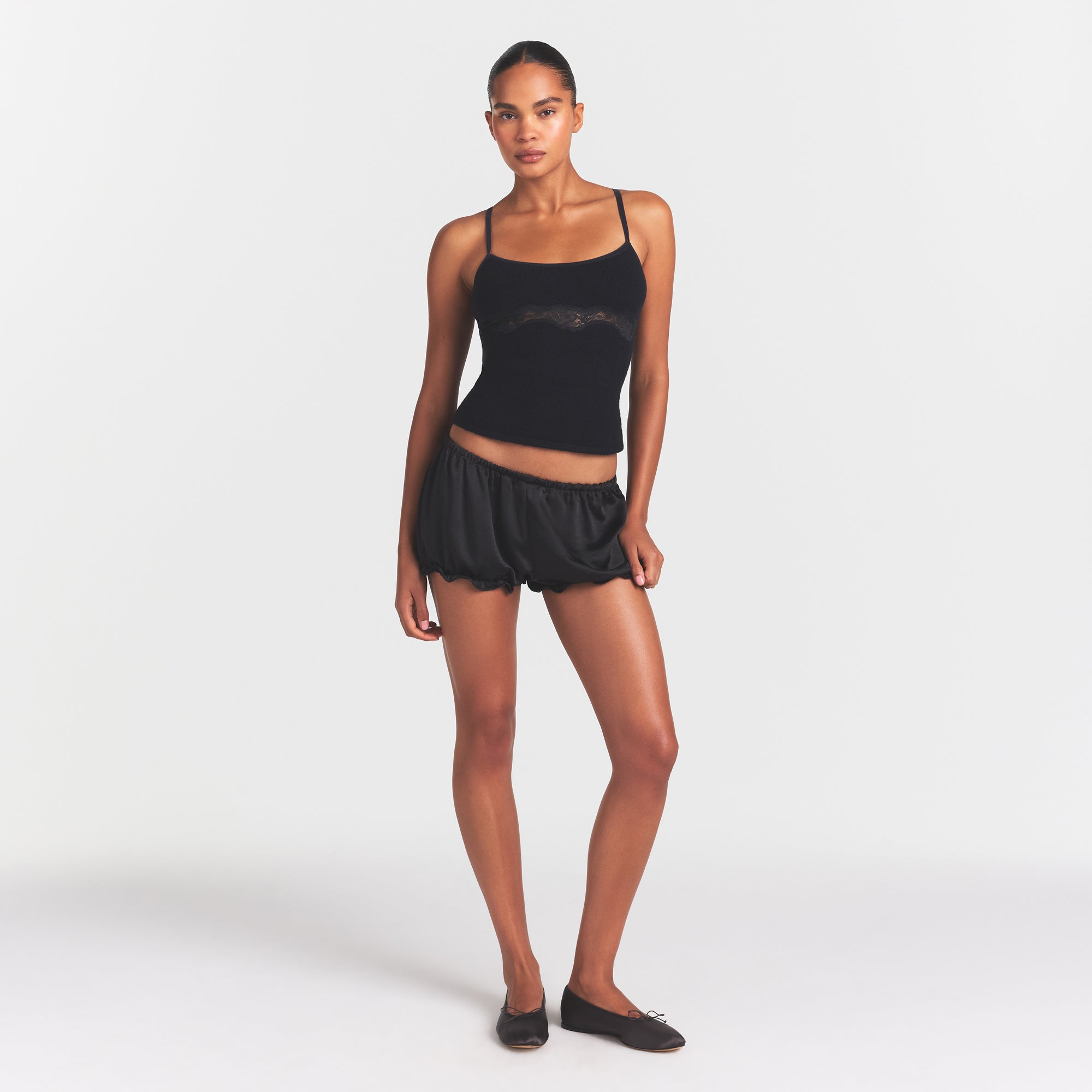 LACE KNIT TANK | OBSIDIAN - Image 2