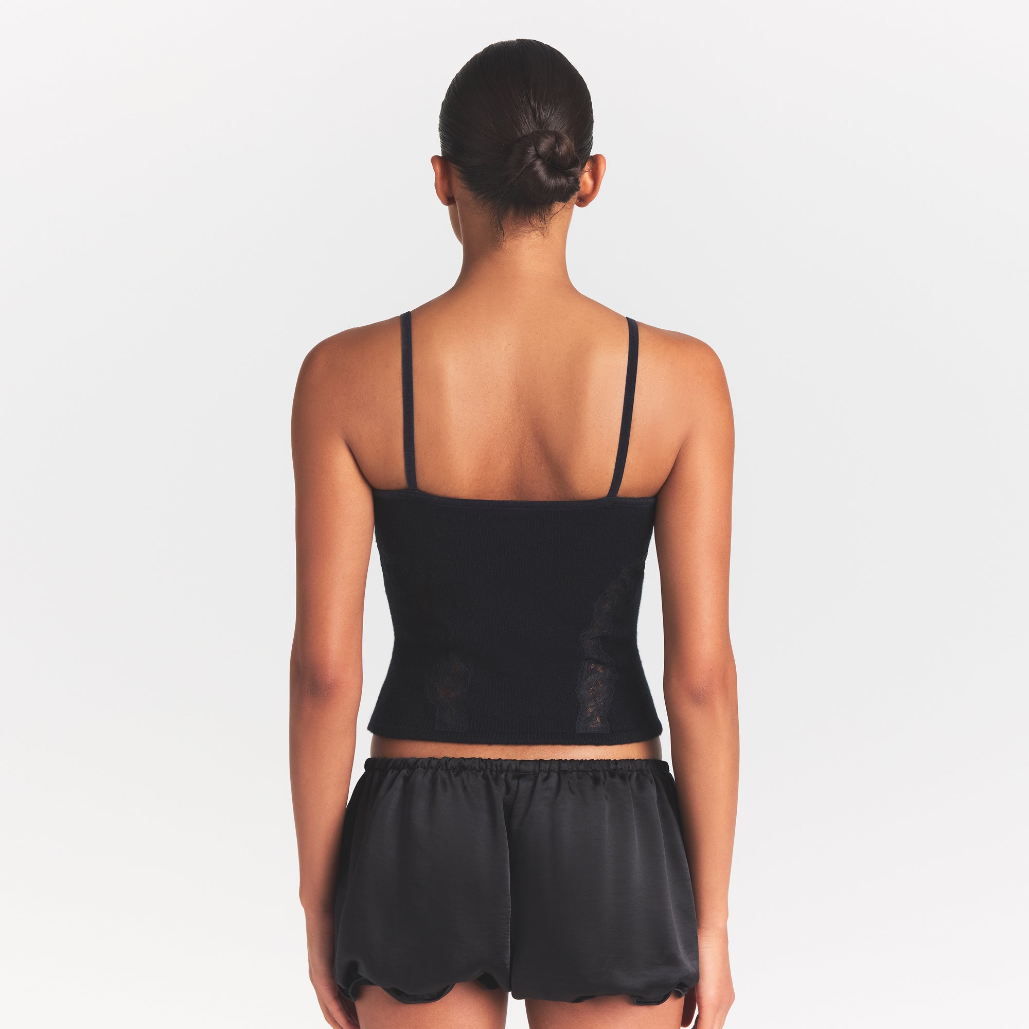 LACE KNIT TANK | OBSIDIAN - Image 4