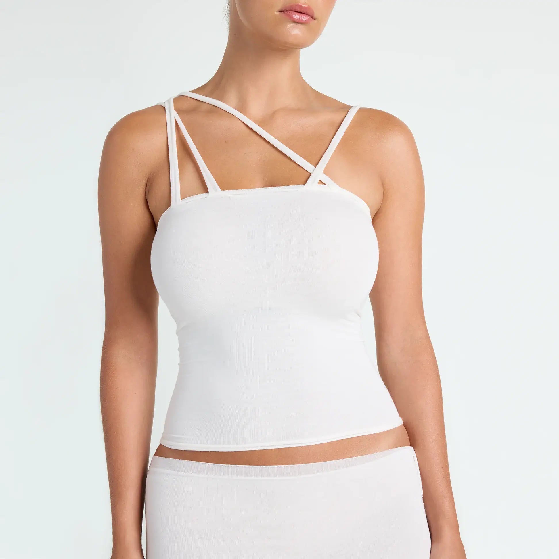 VETTESE X SKIMS SHEER MODAL TOP | ECRU - Image 3