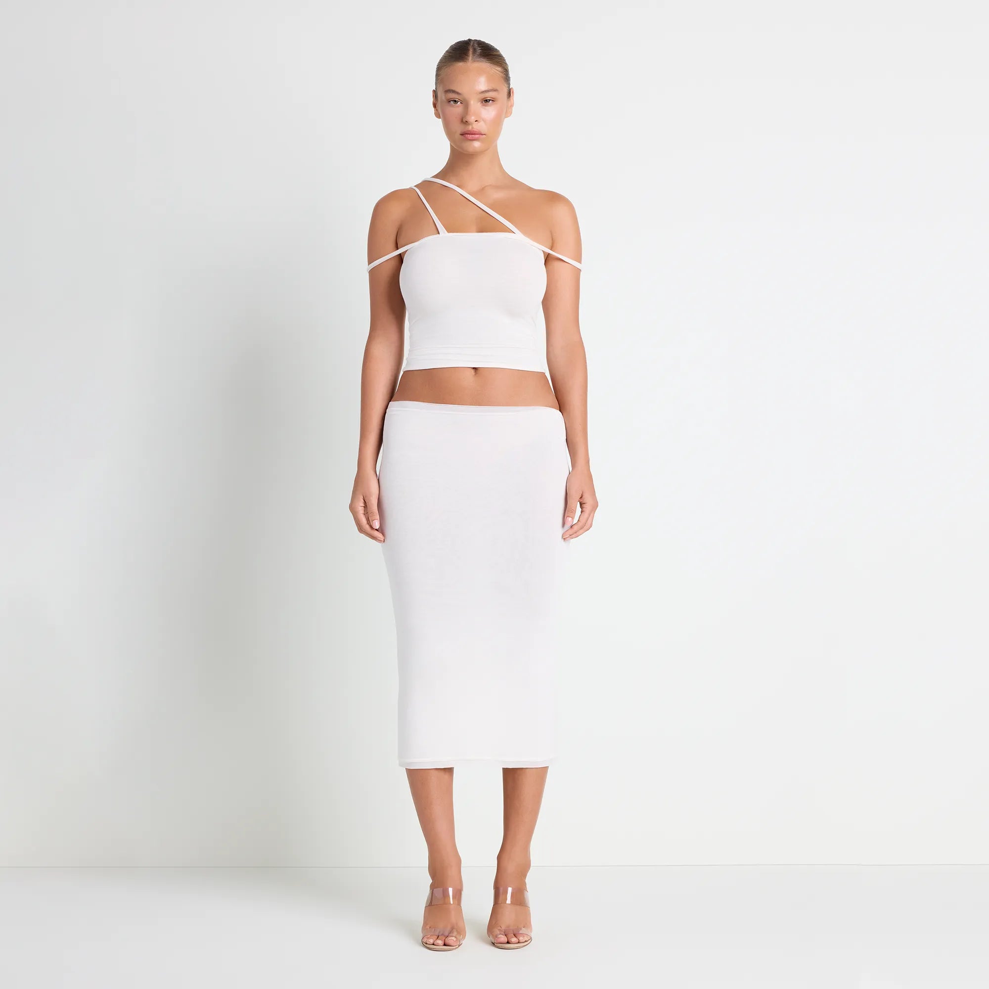 VETTESE X SKIMS SHEER MODAL TOP | ECRU - Image 2