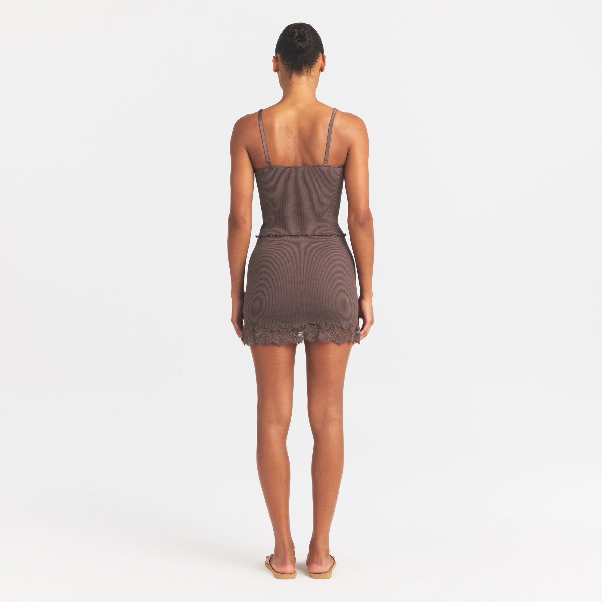 RIB KNIT LACE CAMI | AMETHYST - Image 4