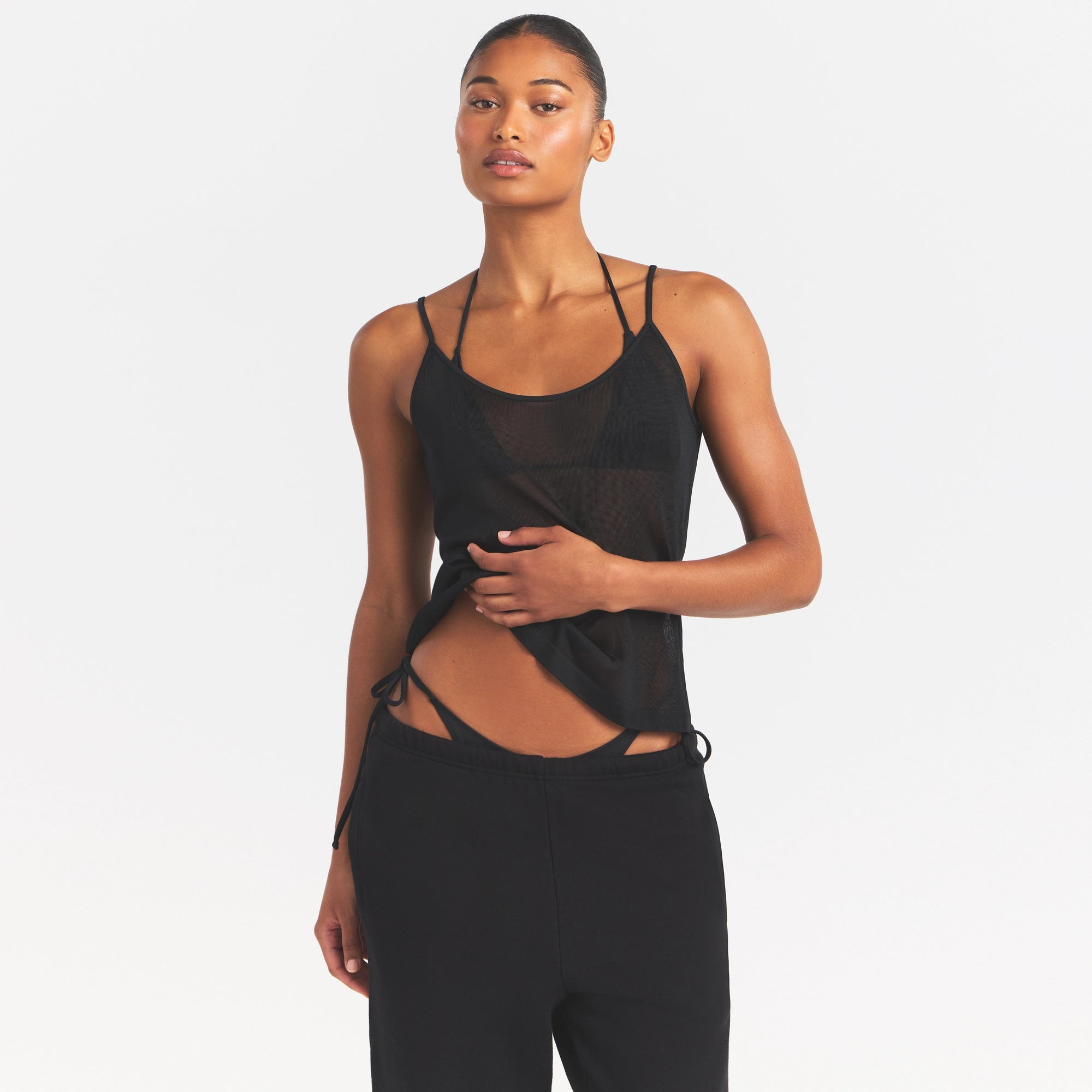 SLINKY KNIT CAMI | OBSIDIAN - Image 3