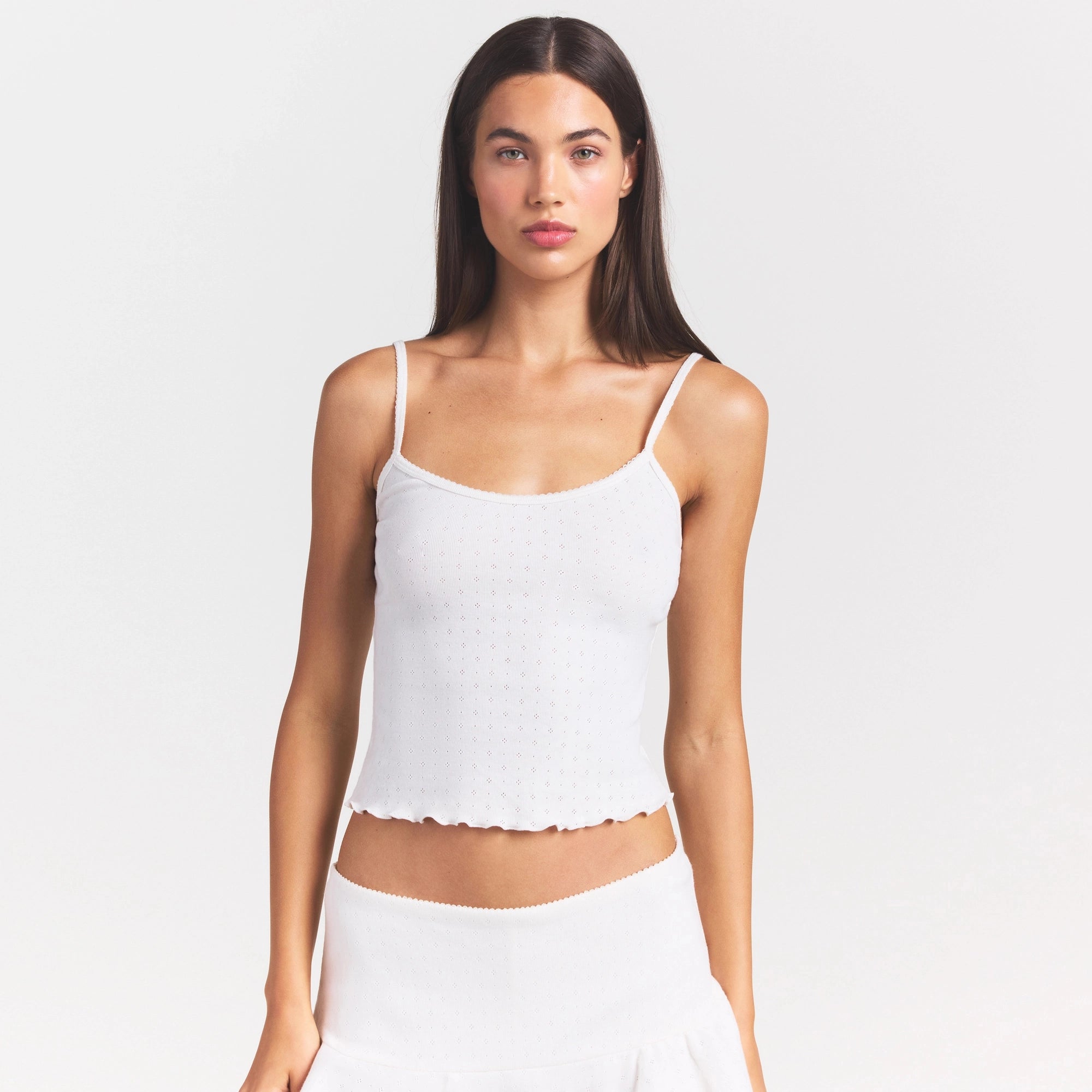 HEAVY POINTELLE CAMI | MARBLE - Image 3