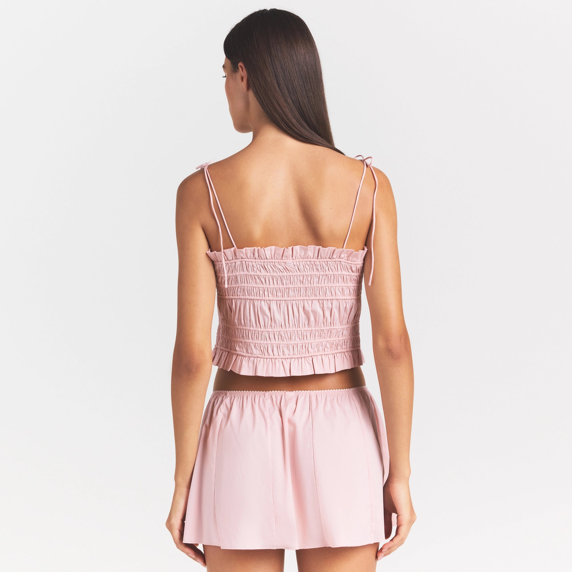 POPLIN APPAREL RUFFLE CAMI | DUSTY PINK - Image 4