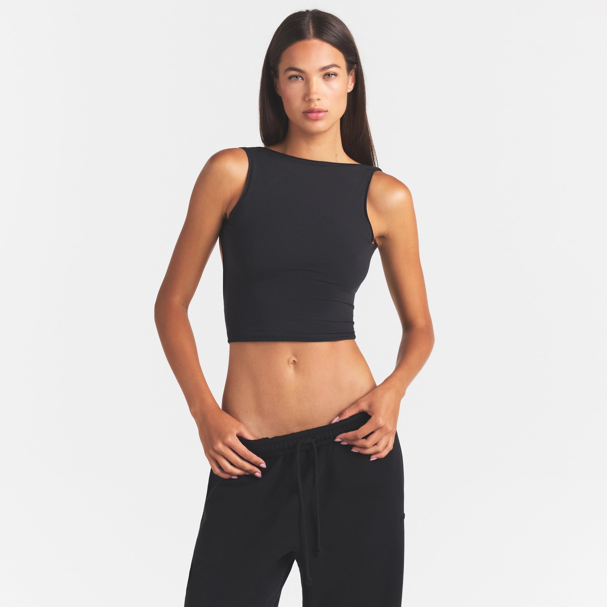 COTTON JERSEY TIE BACK TANK | SOOT - Image 3