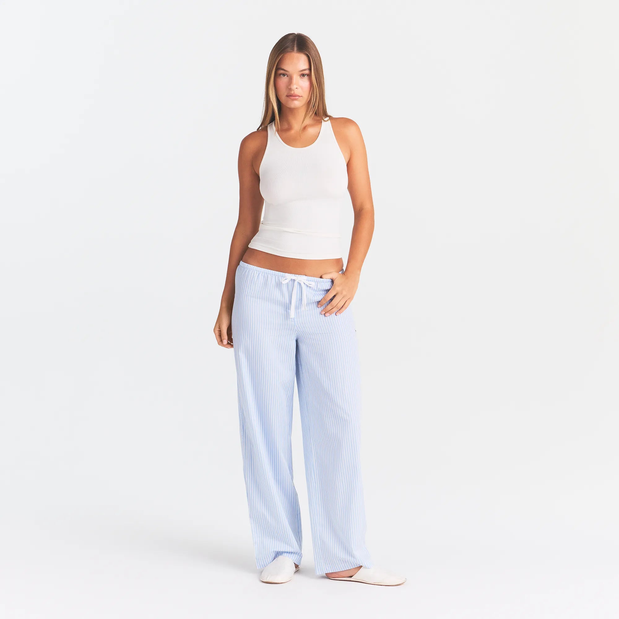 RIB SLEEP TANK | IVORY - Image 2