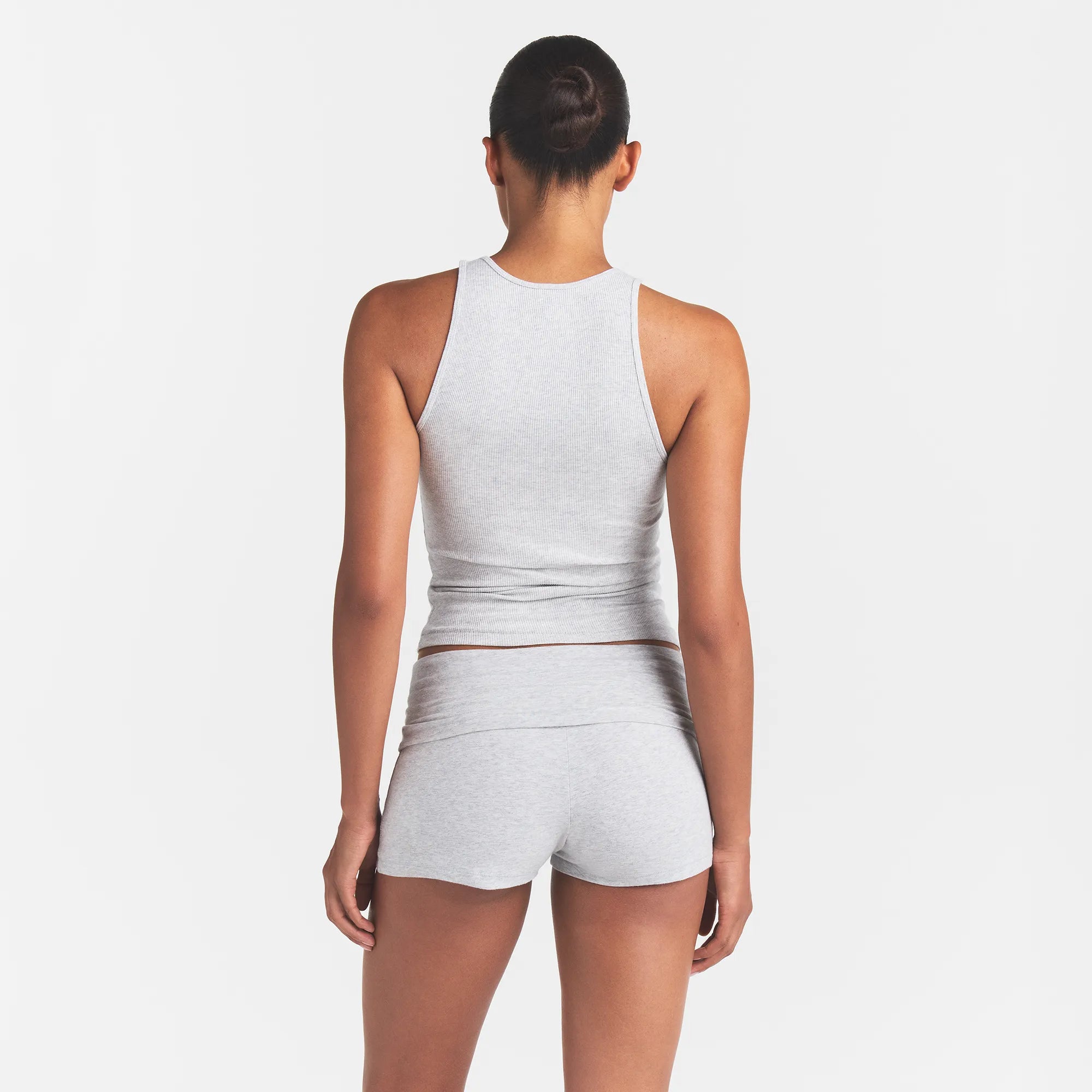 RIB SLEEP TANK | LIGHT HEATHER GREY - Image 4