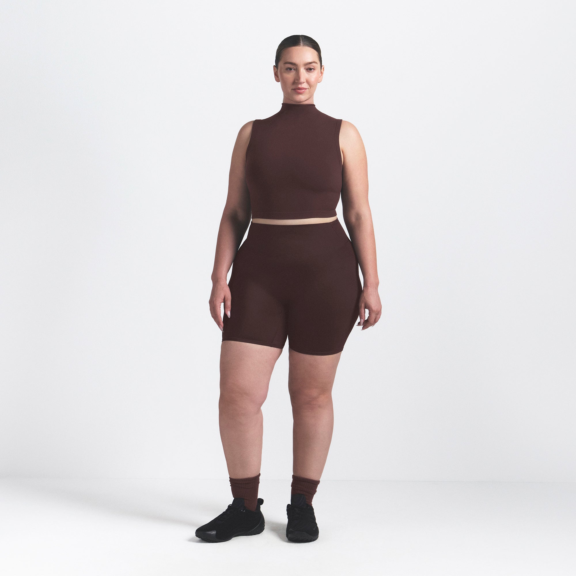 NikeSKIMS VINTAGE SEAMLESS MOCK NECK BRA TOP | PHOENIX - Image 2