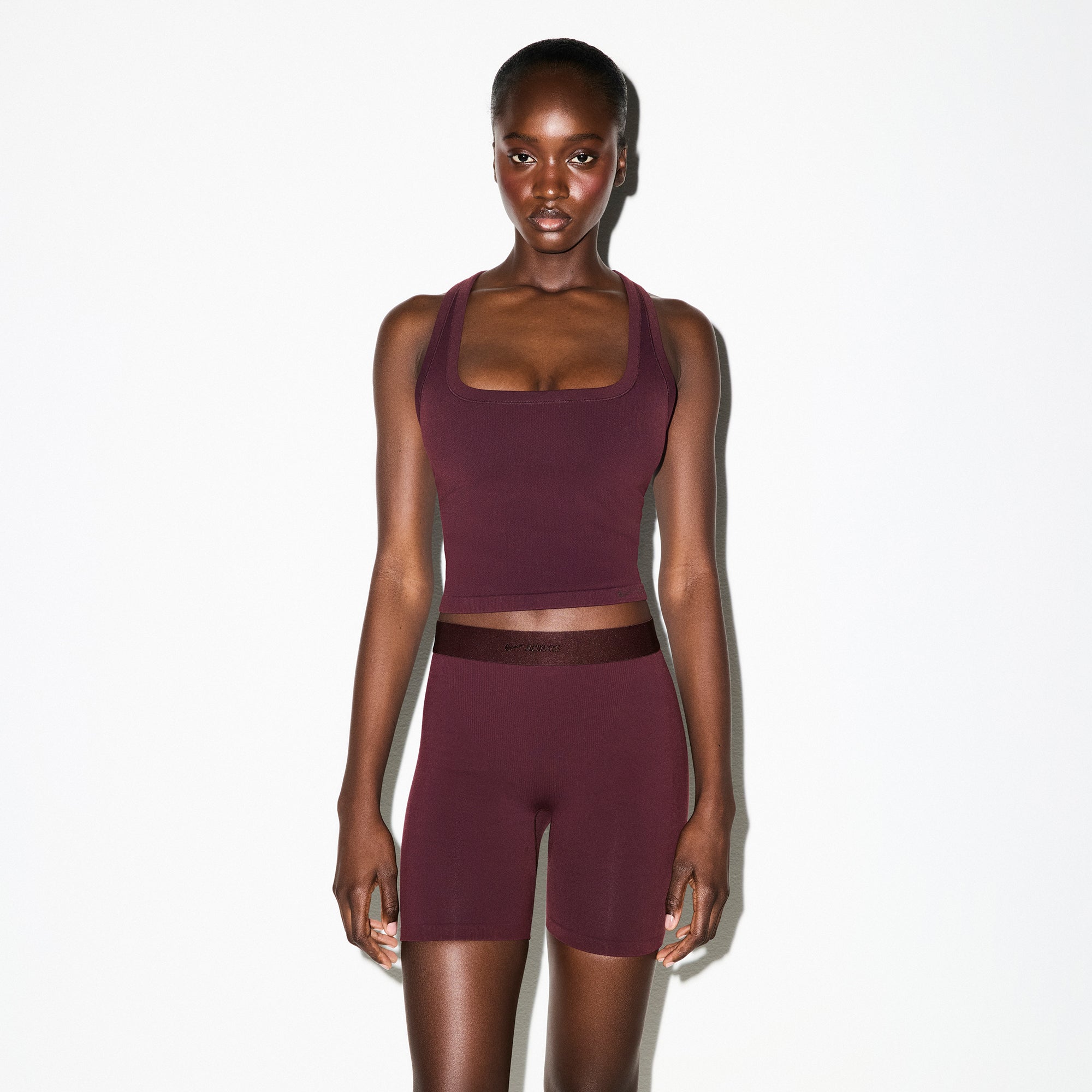 NikeSKIMS VINTAGE SEAMLESS RACERBACK TANK | CURRANT - Image 5