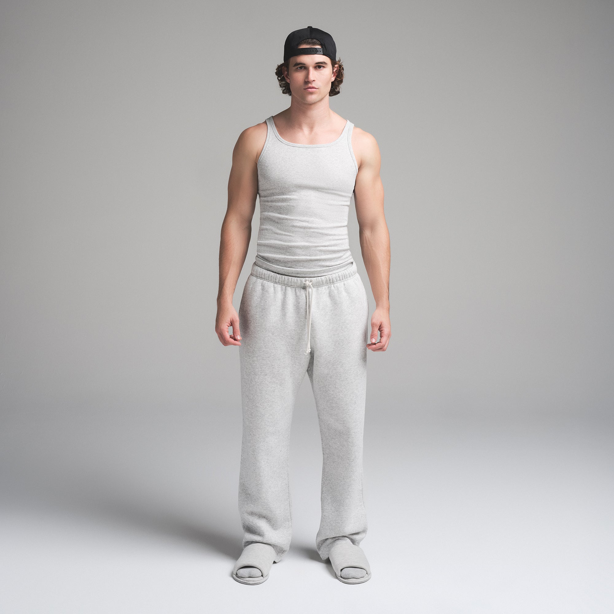 SKIMS COTTON MENS RIB TANK 3-PACK | HEATHER MULTI - Image 2