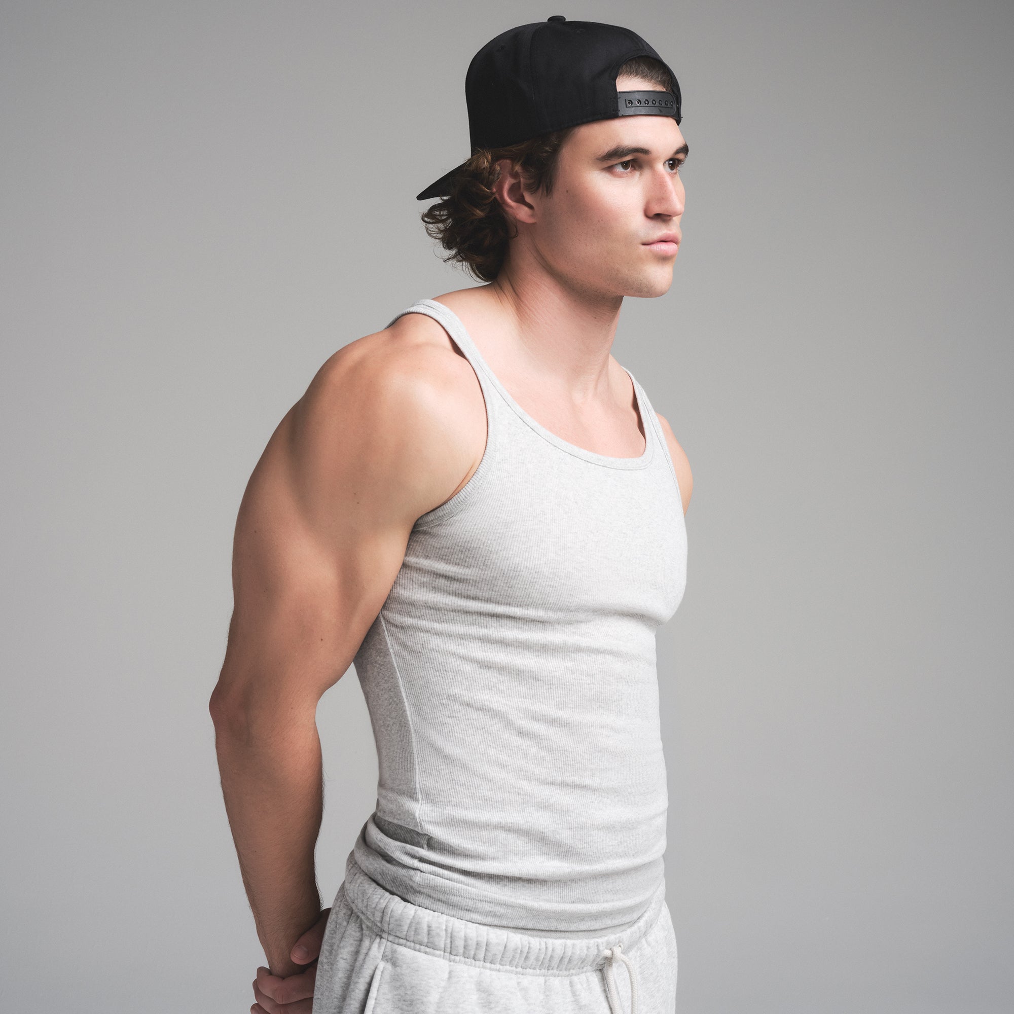 SKIMS COTTON MENS RIB TANK 3-PACK | HEATHER MULTI - Image 3