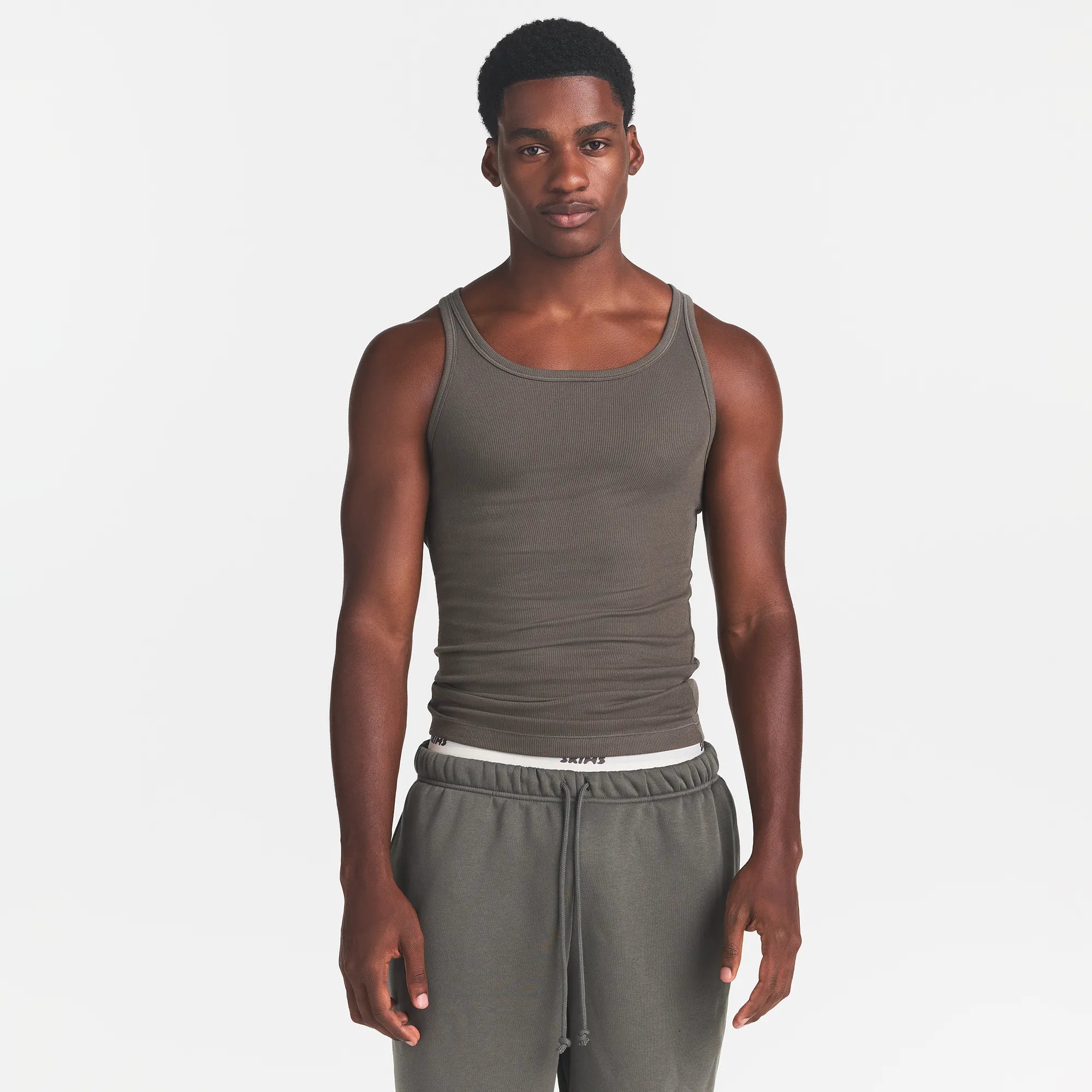 SKIMS COTTON MENS RIB TANK 3-PACK | JUNGLE MULTI - Image 4