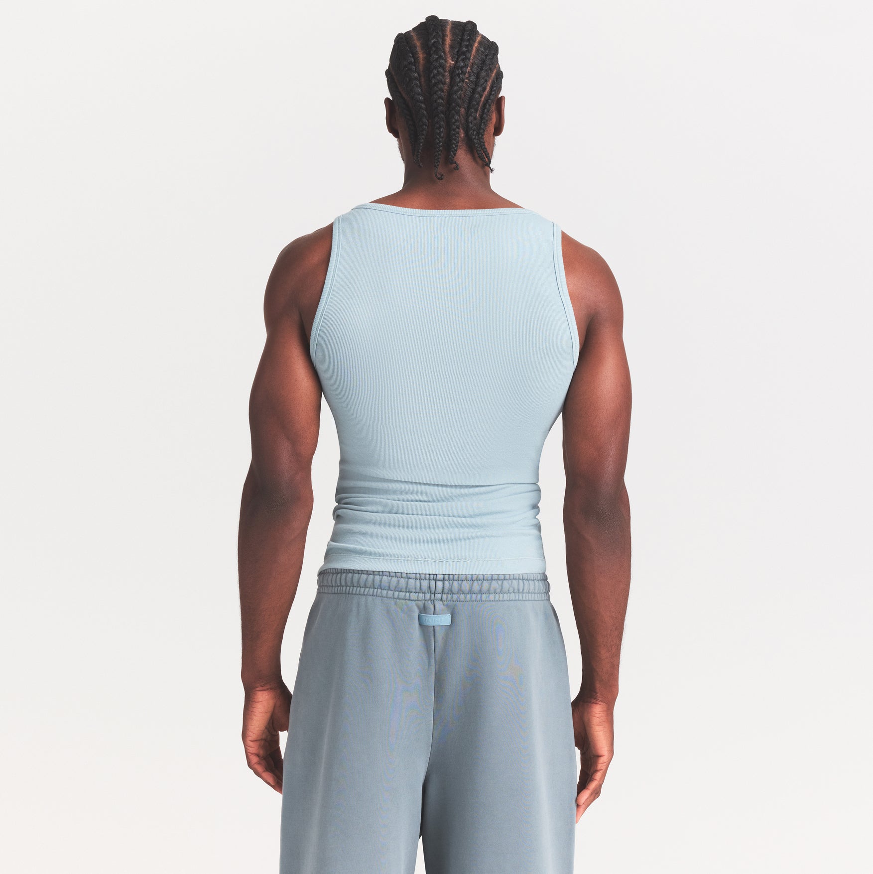 SKIMS COTTON MENS RIB TANK 3-PACK | VERDANT DARK SEPIA MULTI - Image 6