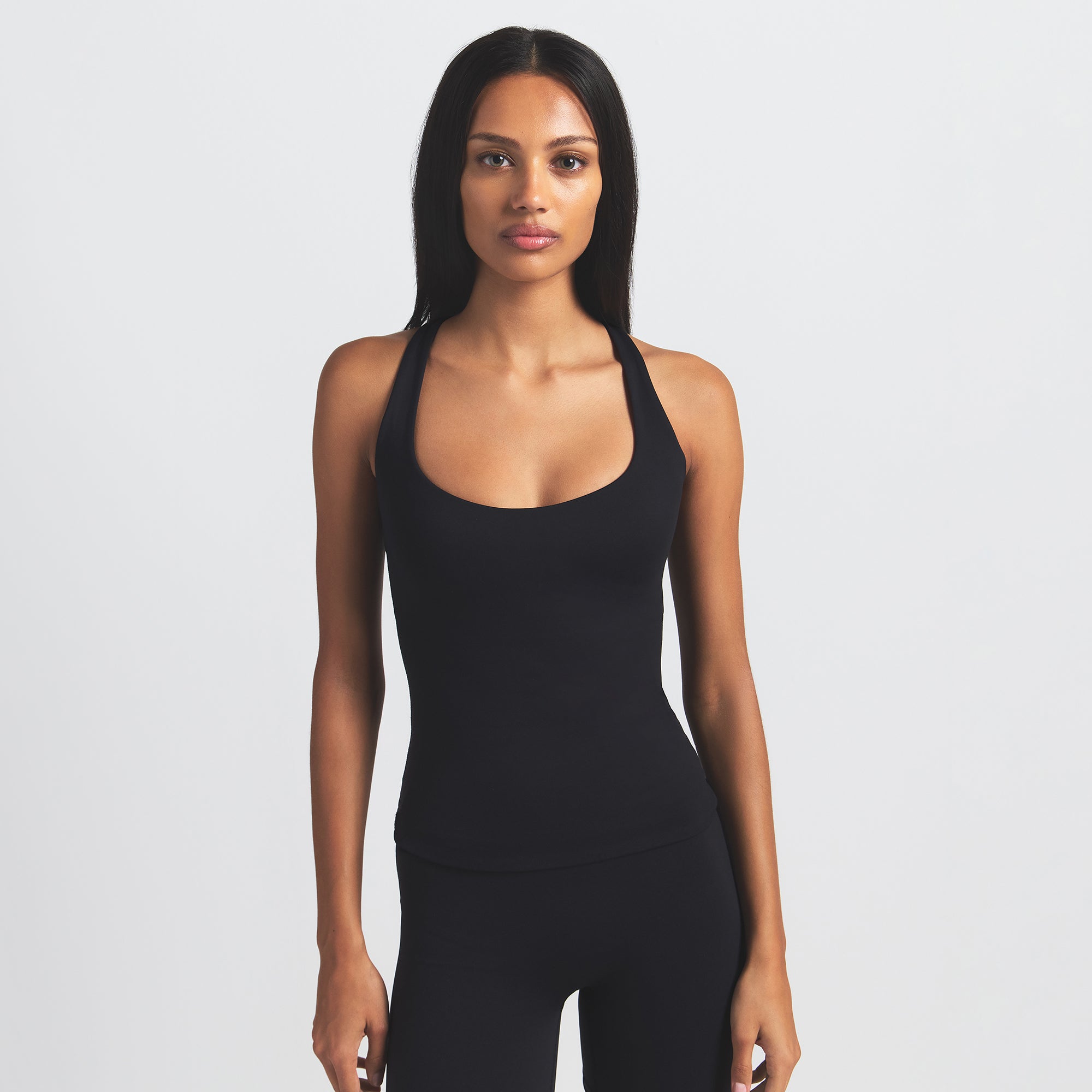 NikeSKIMS MATTE RACERBACK TANK | OBSIDIAN - Image 3