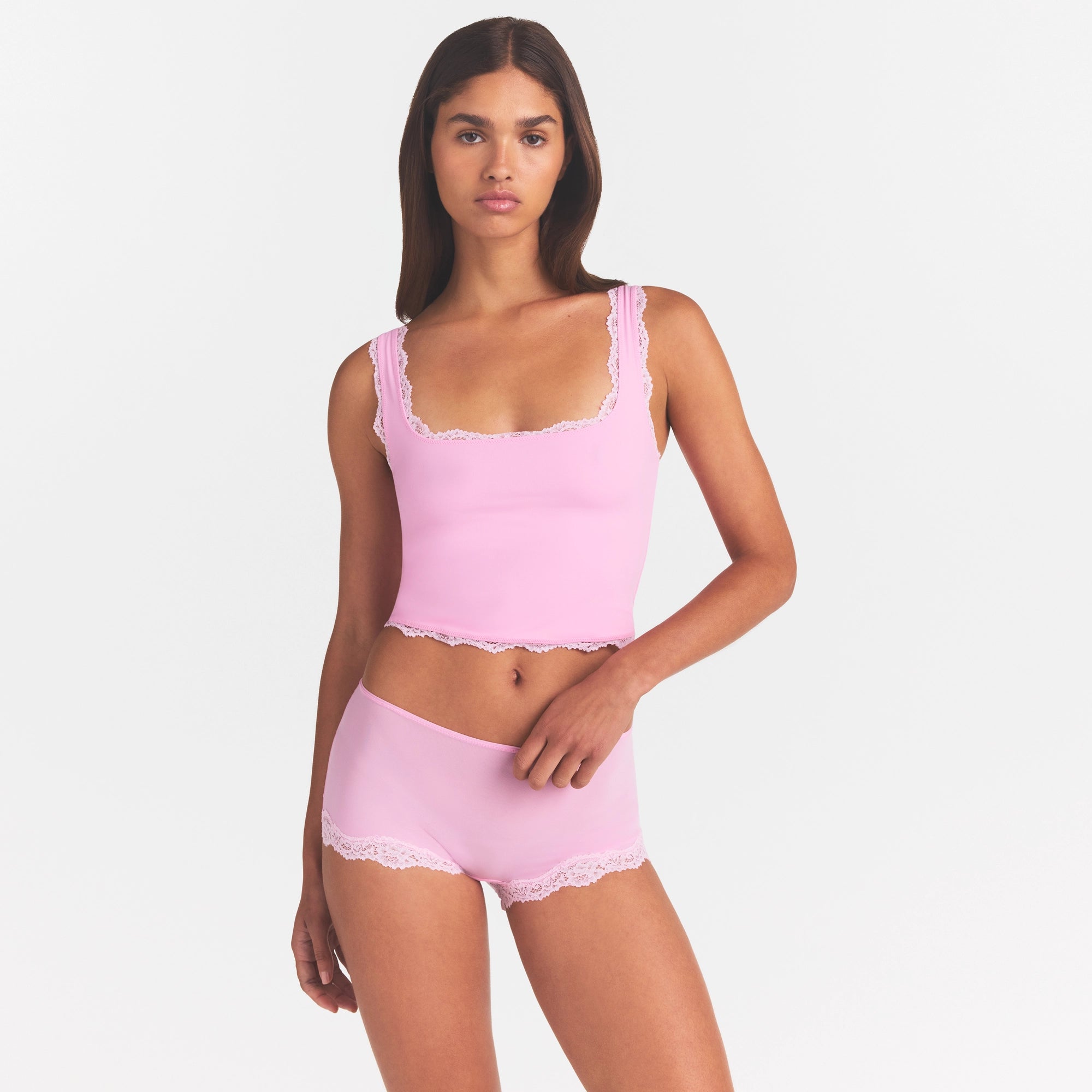FITS EVERYBODY LACE TANK | BUBBLE GUM TONAL - Image 3