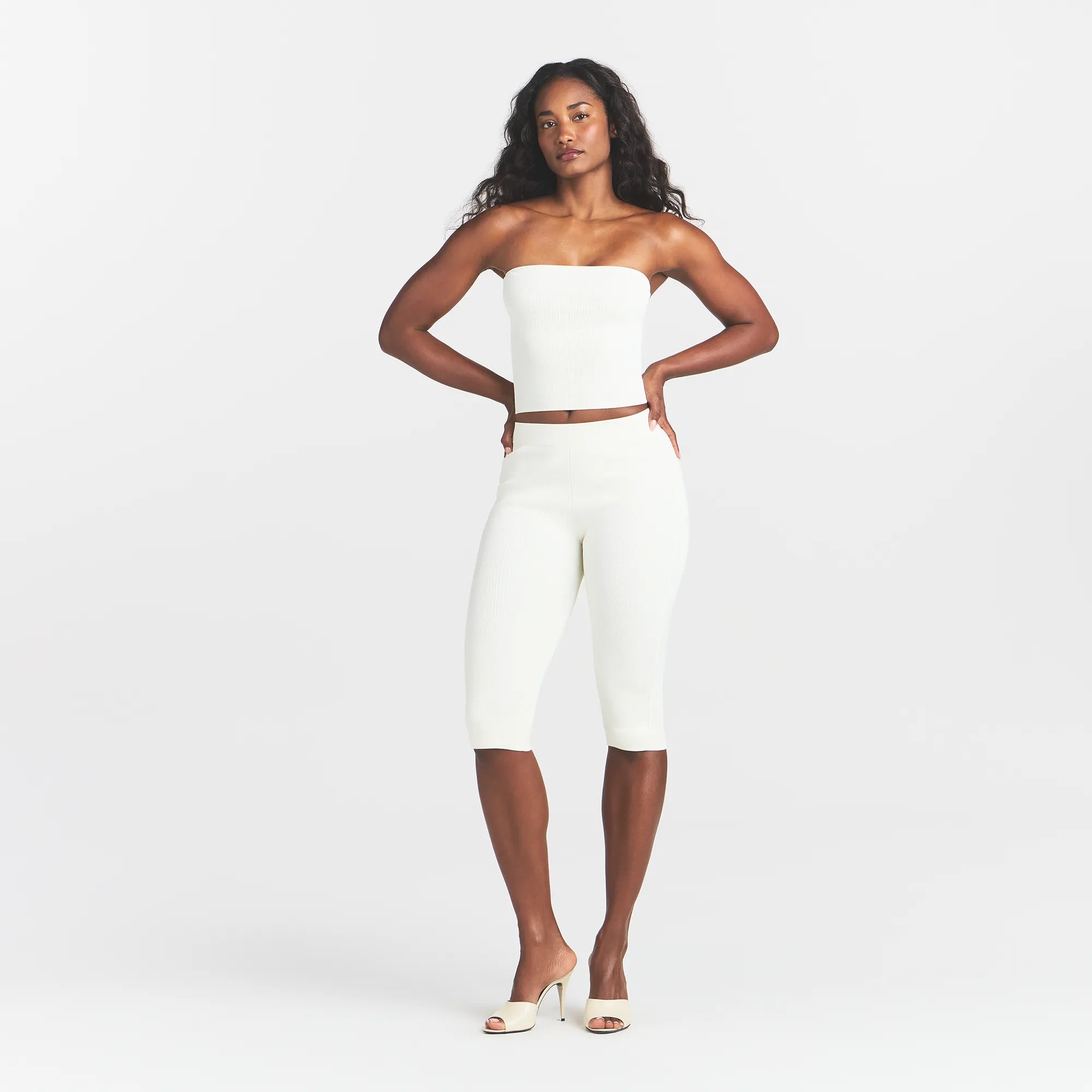 REFINED KNIT TUBE TOP | EGRET - Image 2