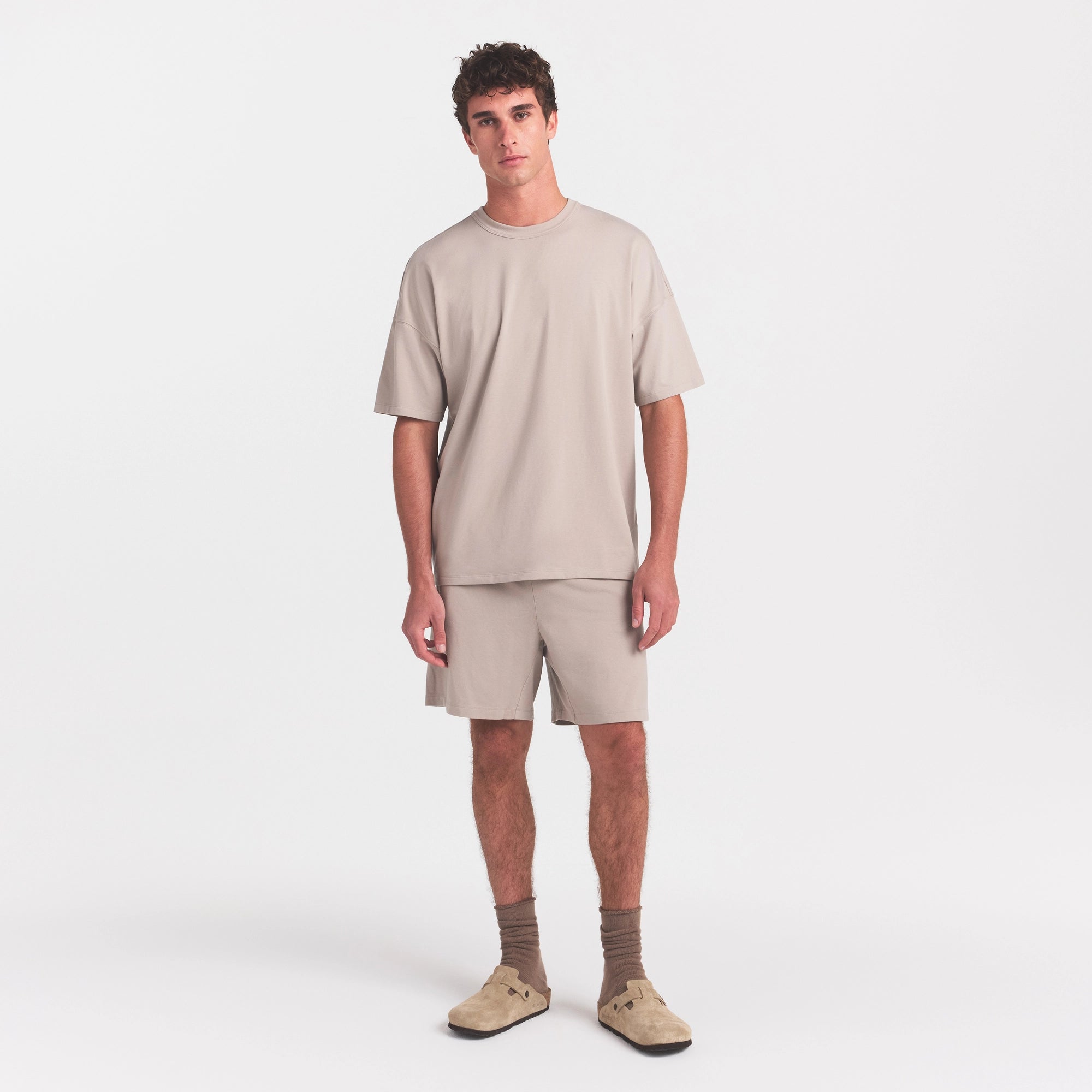 JERSEY LOUNGE MENS OVERSIZED T-SHIRT | LINEN - Image 2