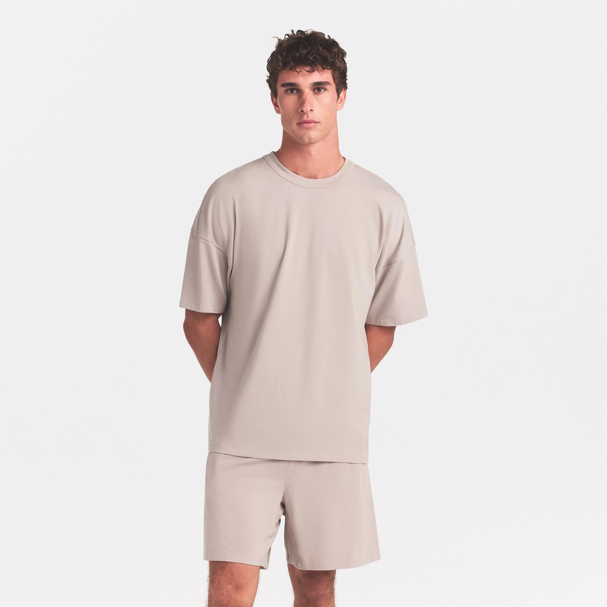 JERSEY LOUNGE MENS OVERSIZED T-SHIRT | LINEN - Image 3