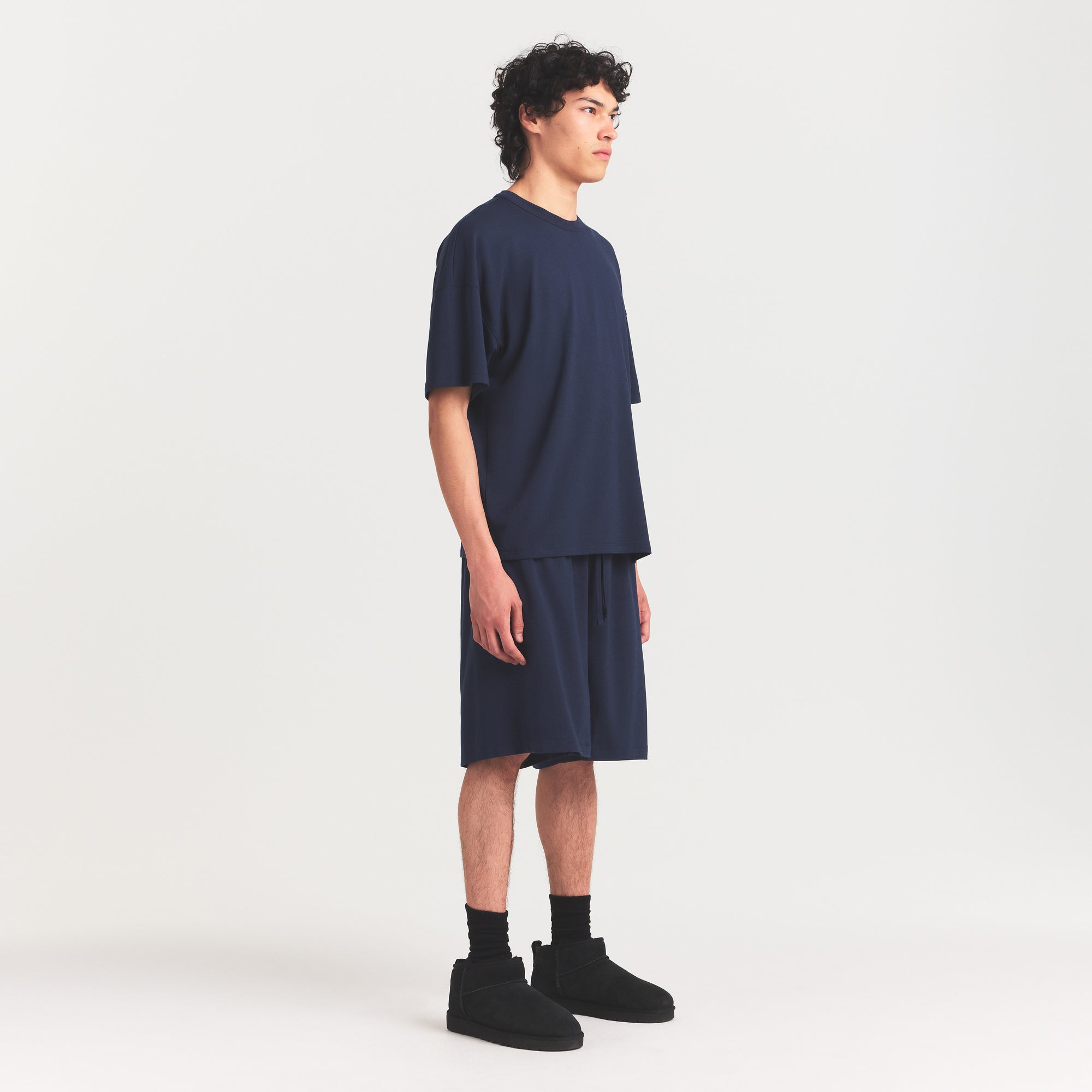 JERSEY LOUNGE MENS OVERSIZED T-SHIRT | NAVY - Image 2