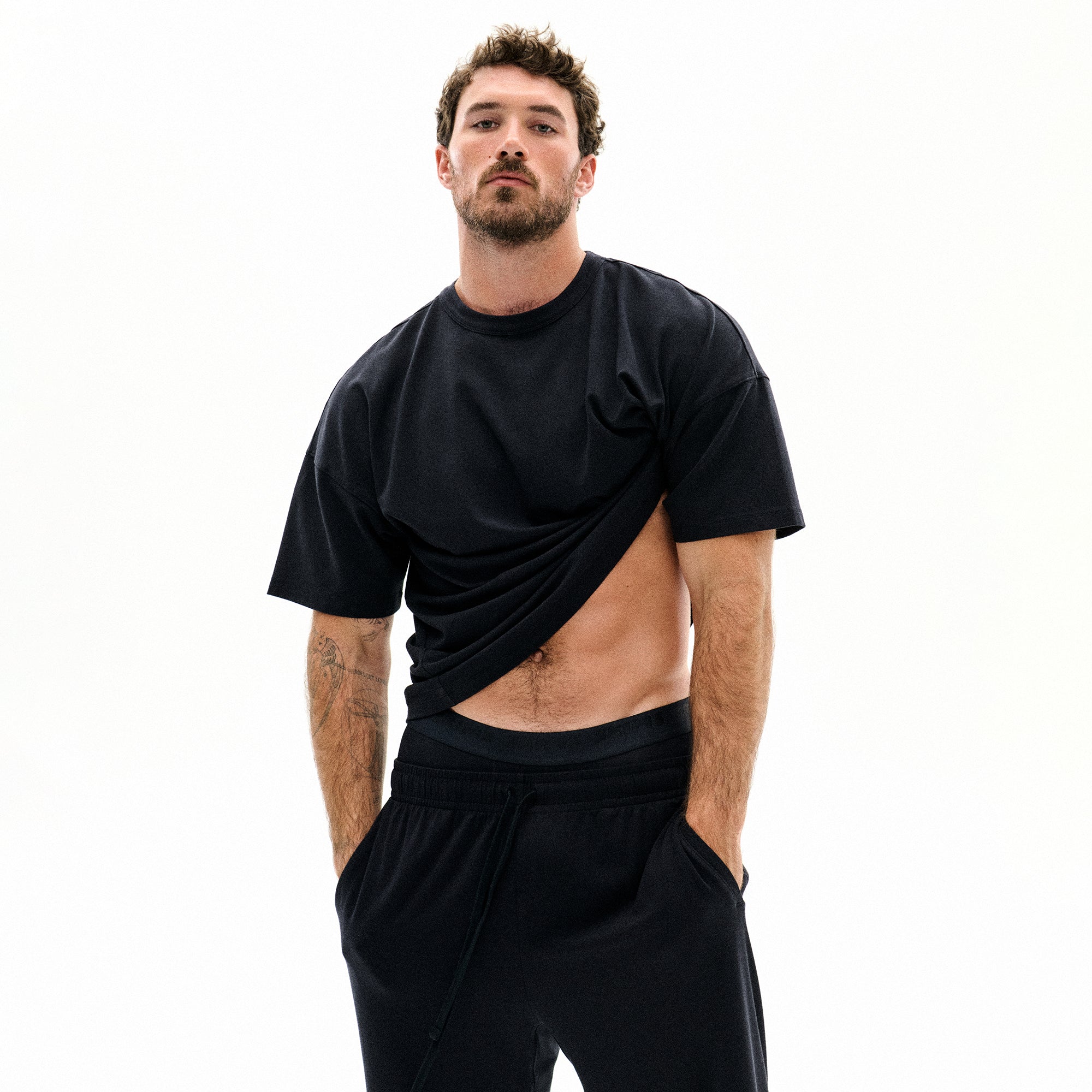 JERSEY LOUNGE MENS OVERSIZED T-SHIRT | OBSIDIAN - Image 5