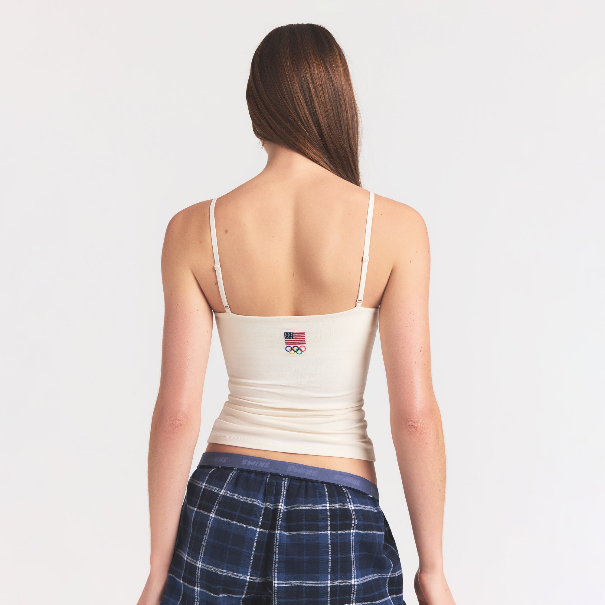 SKIMS FOR TEAM USA COTTON JERSEY OLYMPIC CAMI | ECRU - Image 4