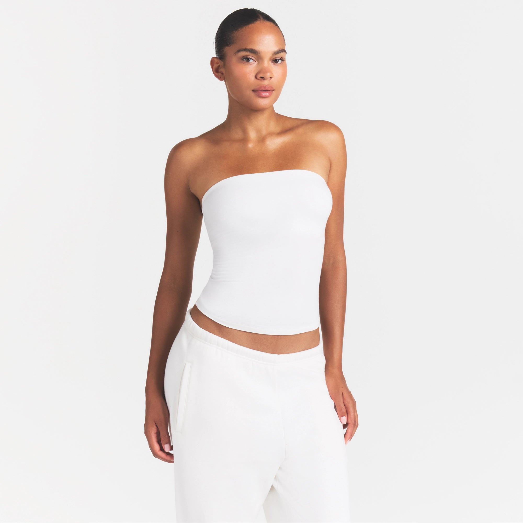 COTTON JERSEY TUBE TOP | MARBLE - Image 3