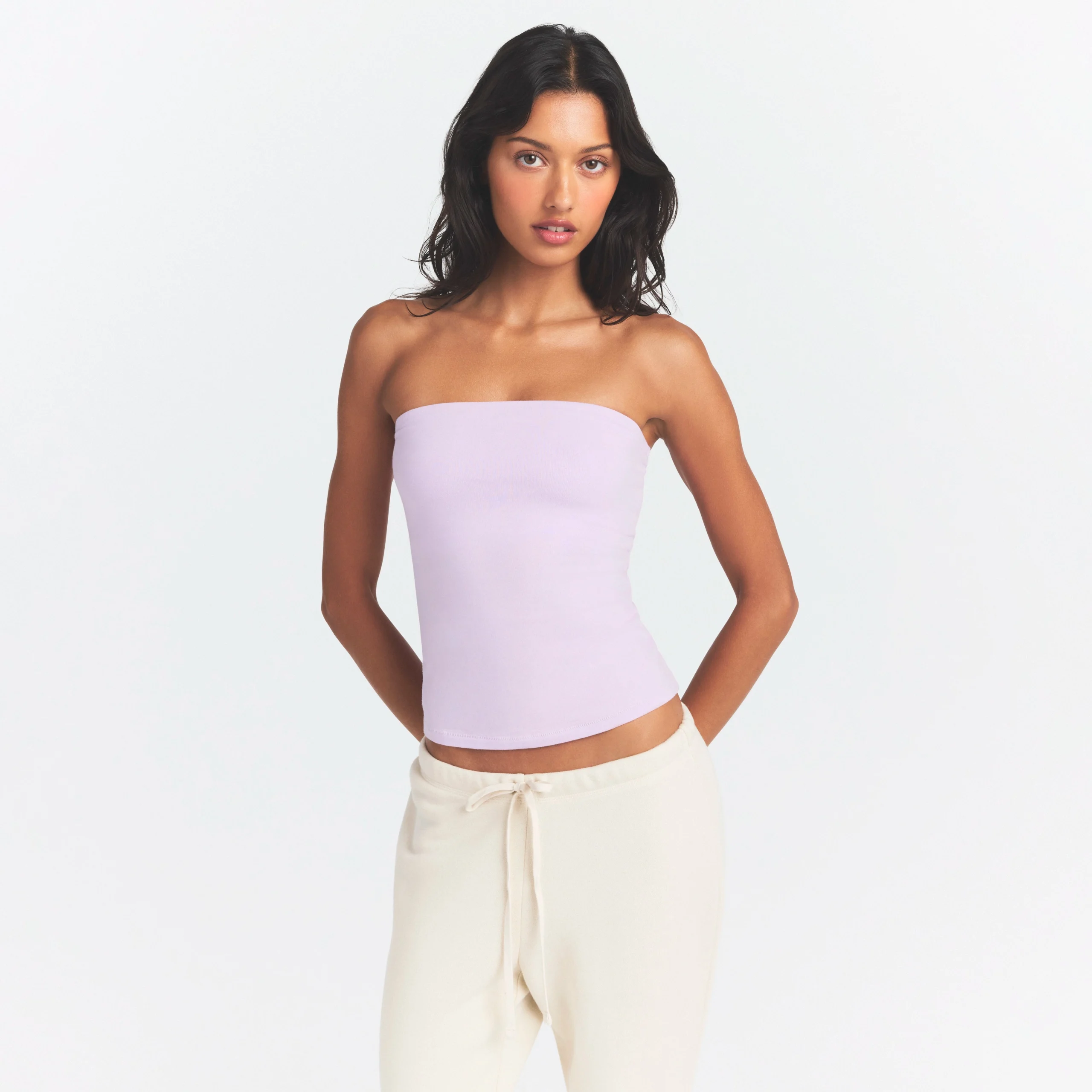 COTTON JERSEY TUBE TOP | SUGAR PLUM - Image 3