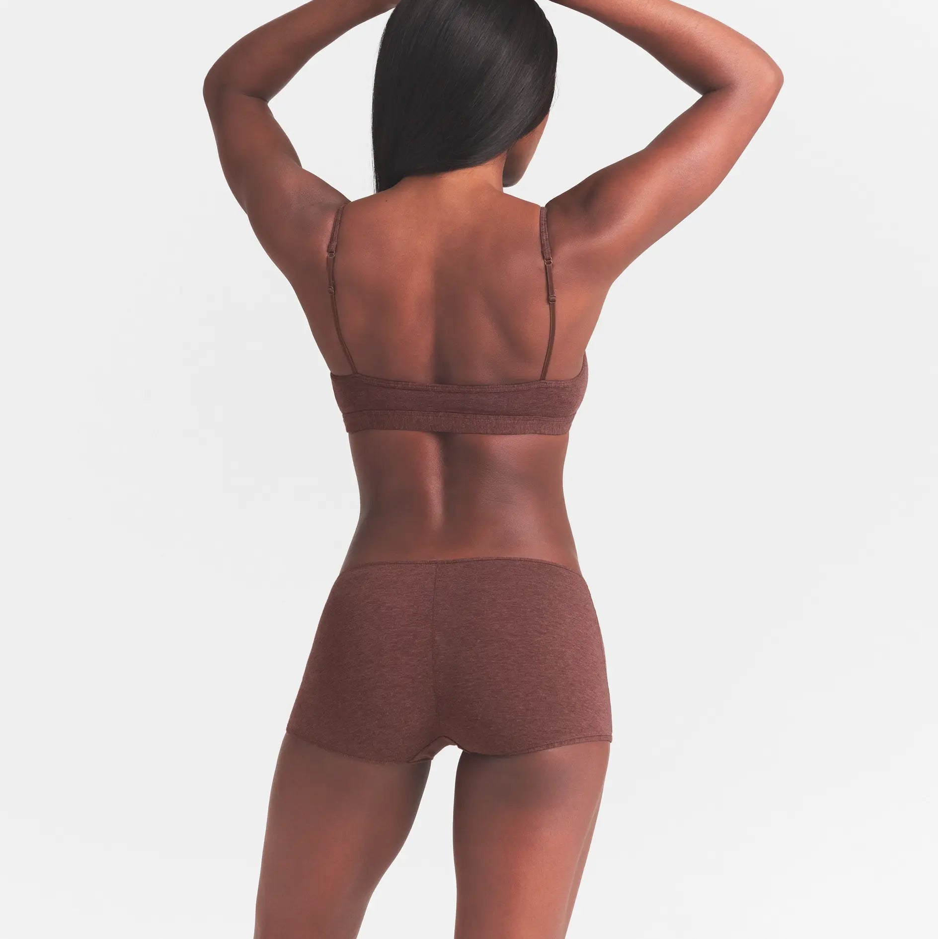 EVERYDAY COTTON BOY SHORT | COCOA HEATHER - Image 5