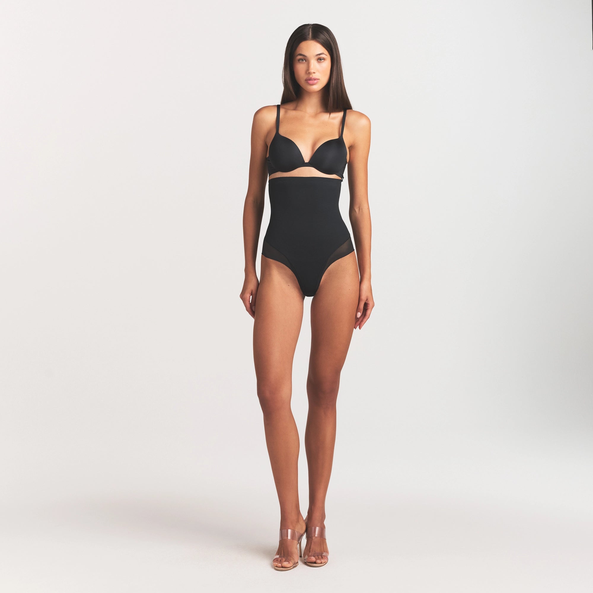POWER MESH SHAPEWEAR CORE SCULPT HIGH-WAISTED BRIEF | ONYX - Image 2