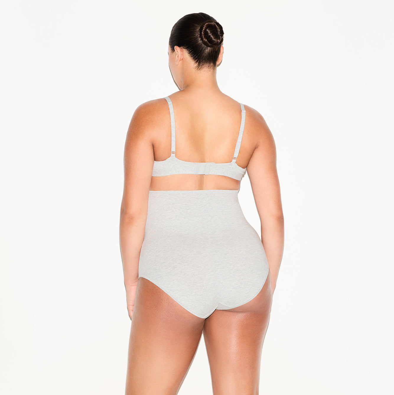 COTTON JERSEY MATERNITY HIGH-WAISTED BRIEF 5-PACK | LIGHT HEATHER GREY - Image 5